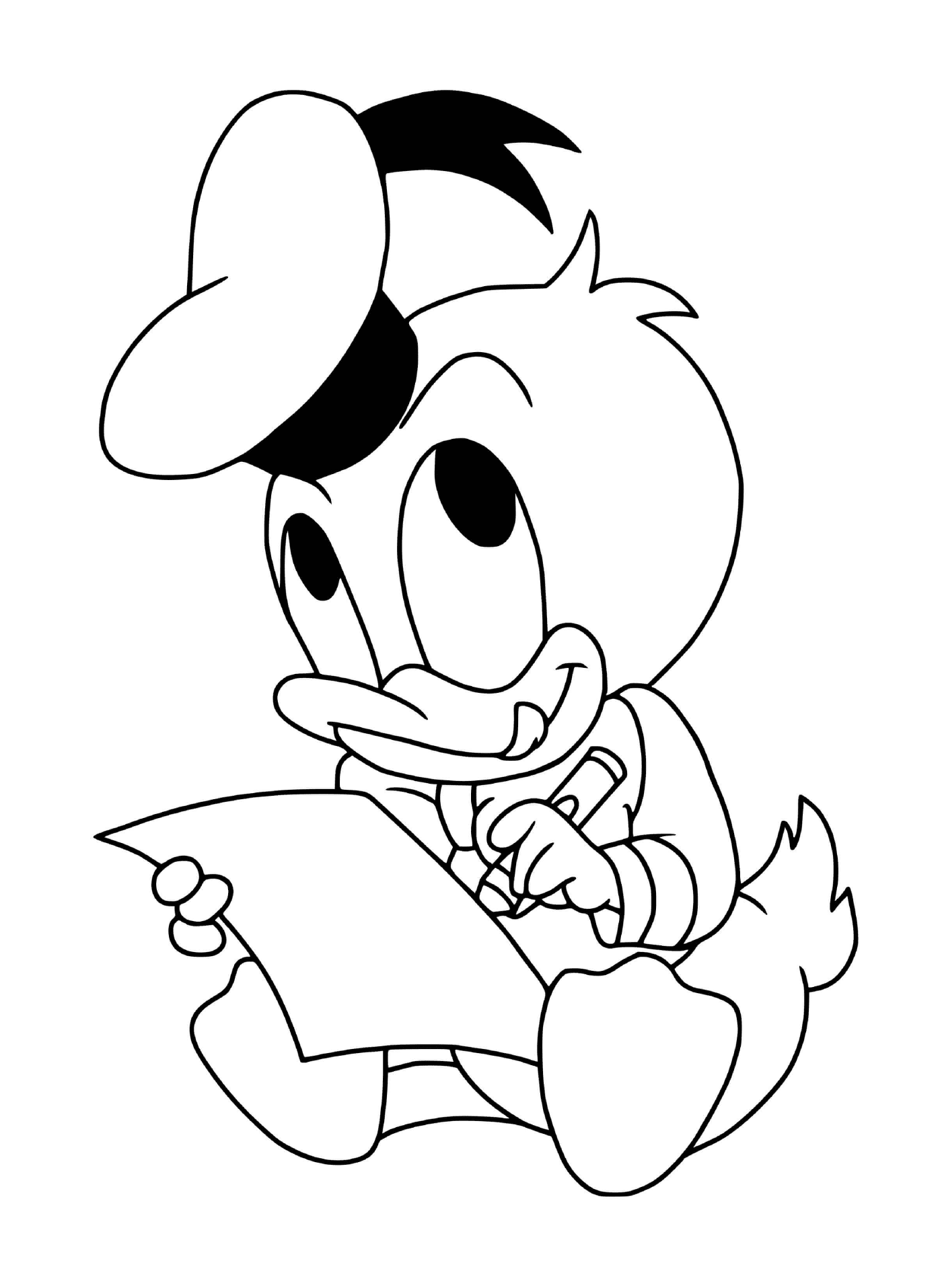  Donald Duck baby writes a letter 
