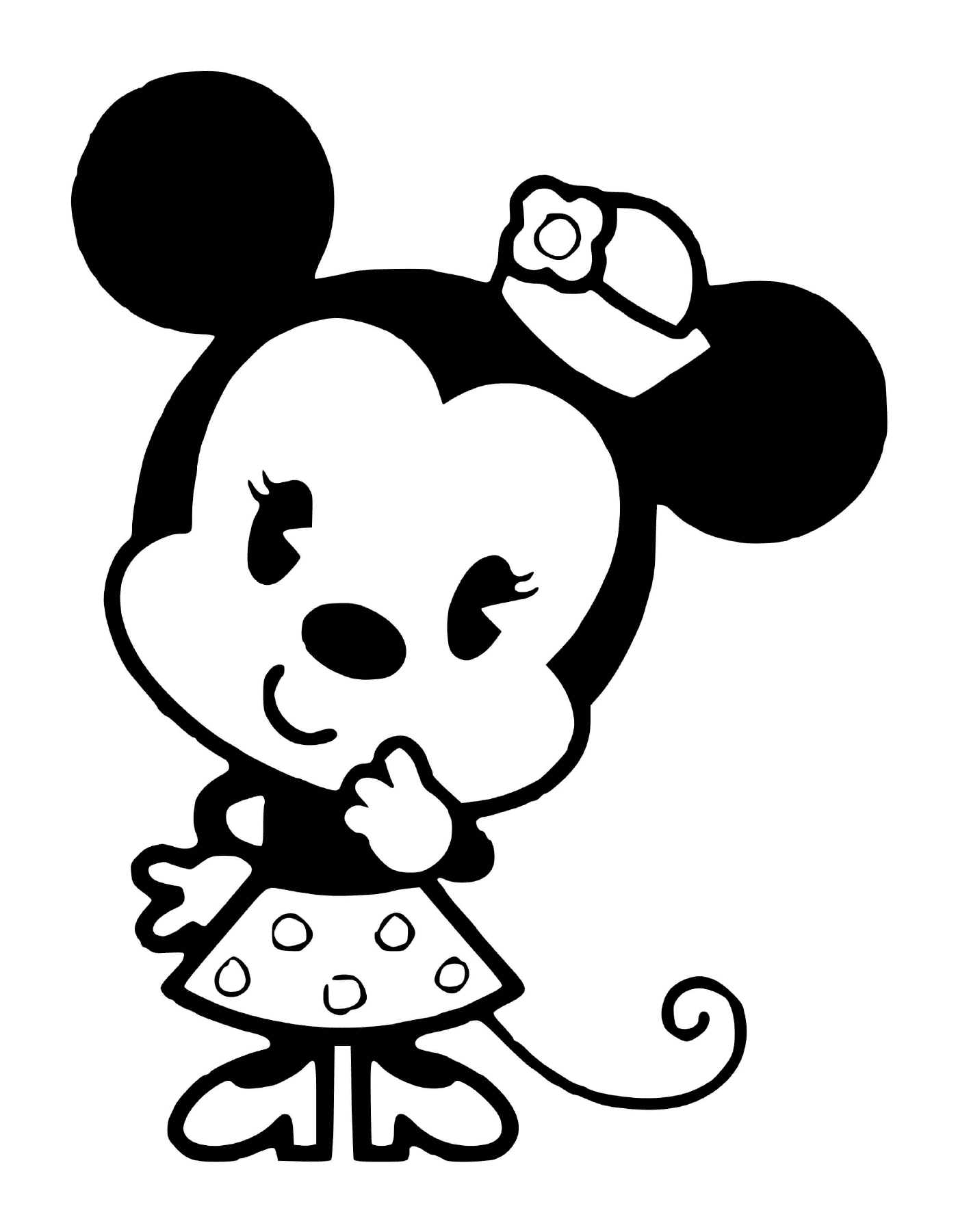  Minnie Mouse bambino è timido 