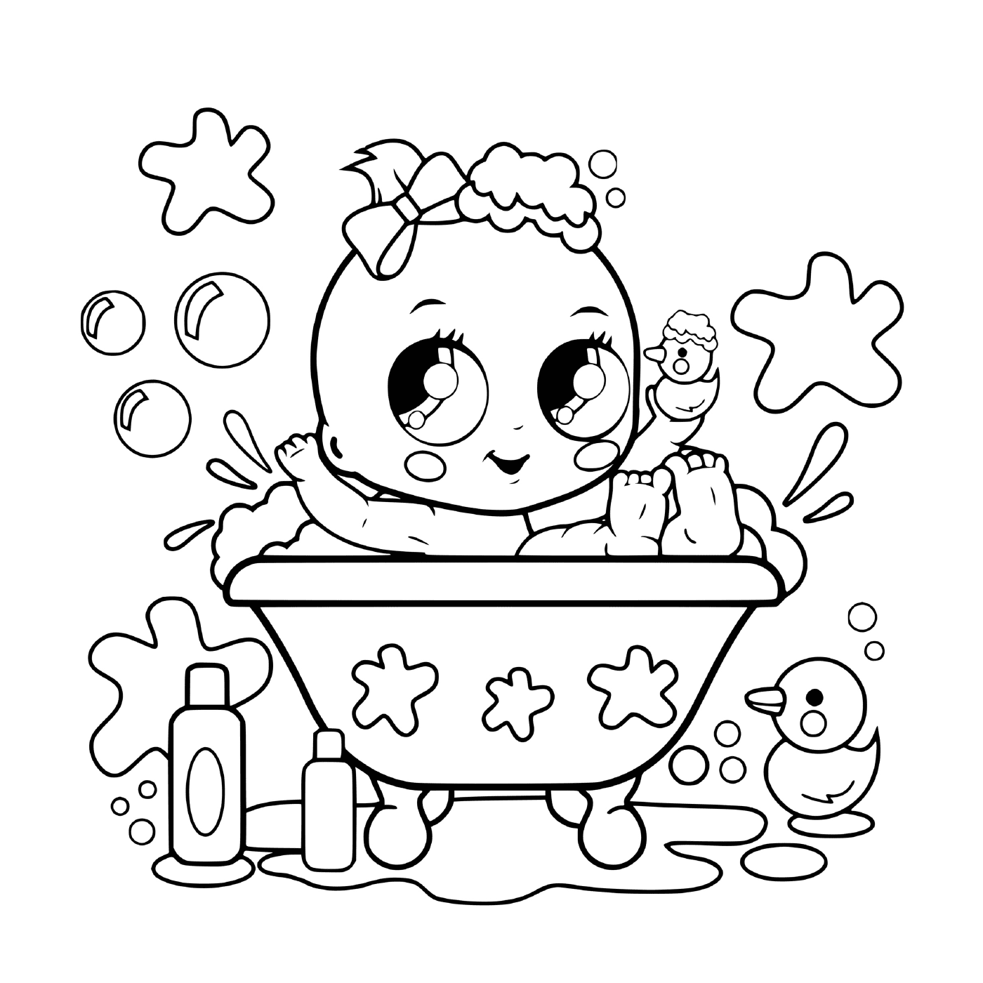  Un bebé en una bañera 