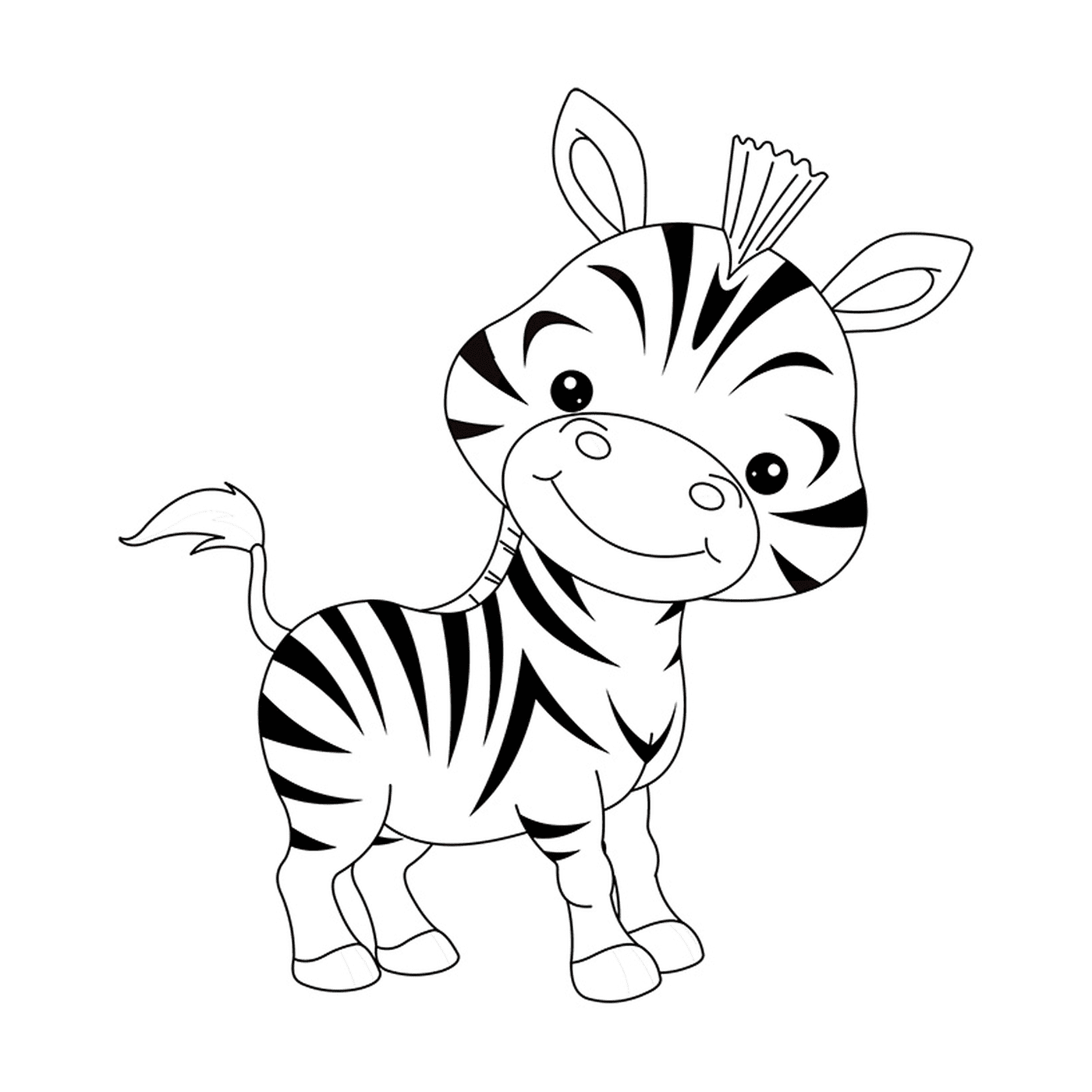  Забавный зебра-ребёнок 