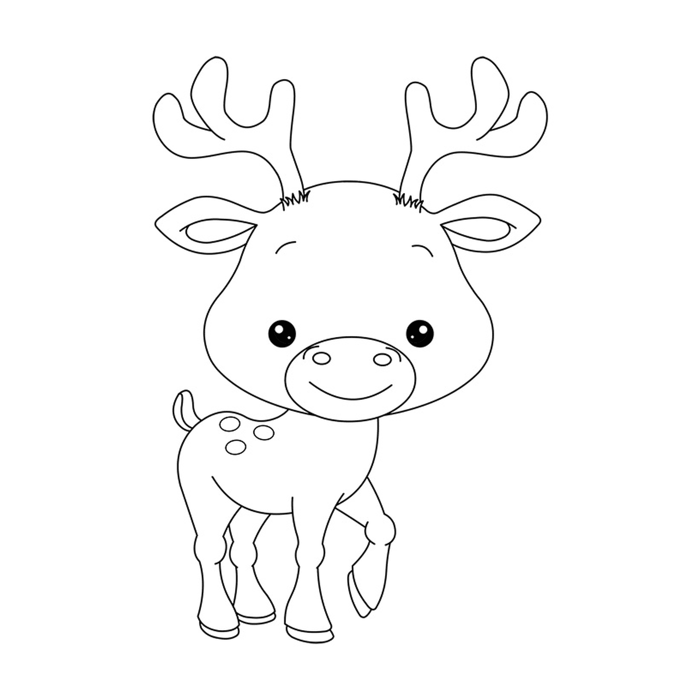  Laughing from a young reindeer 