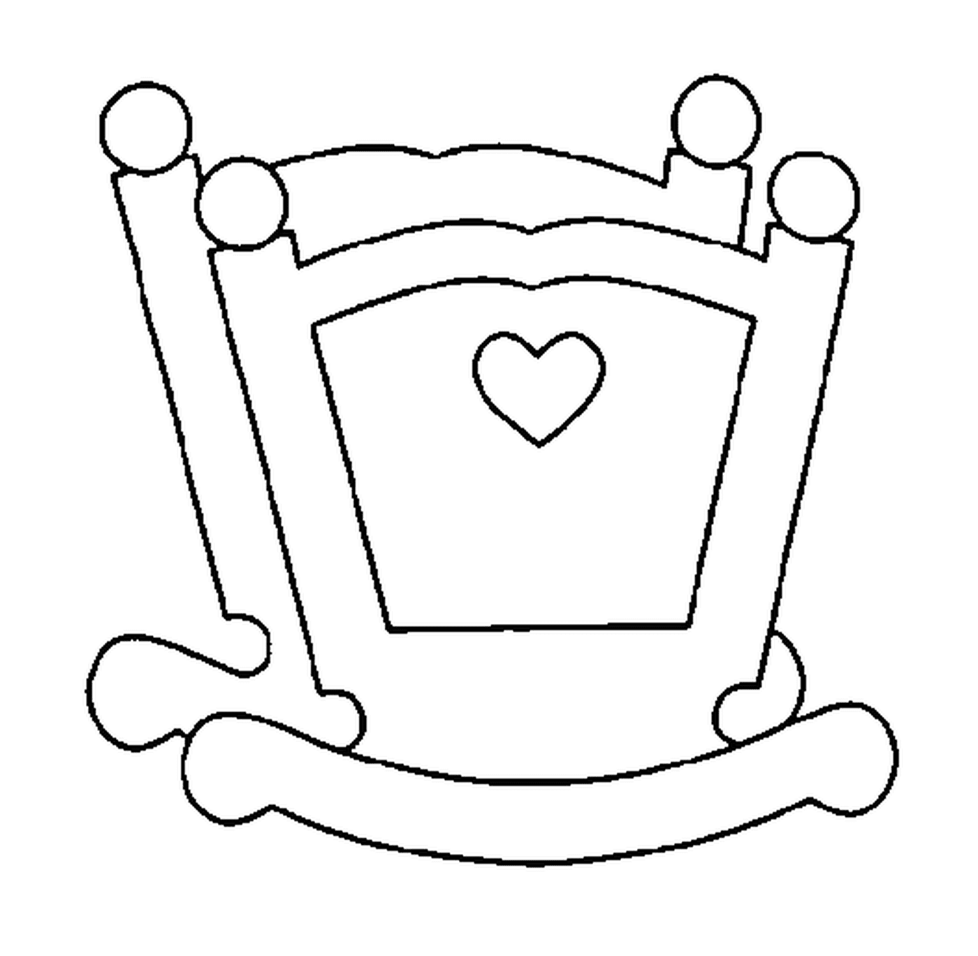 Heart chair near cradle 
