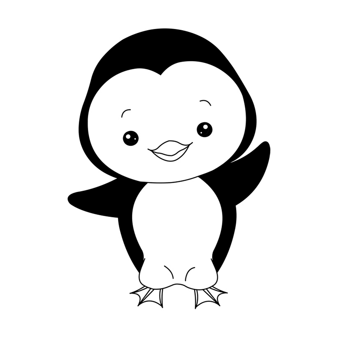  Imagen de un pingüino bebé 