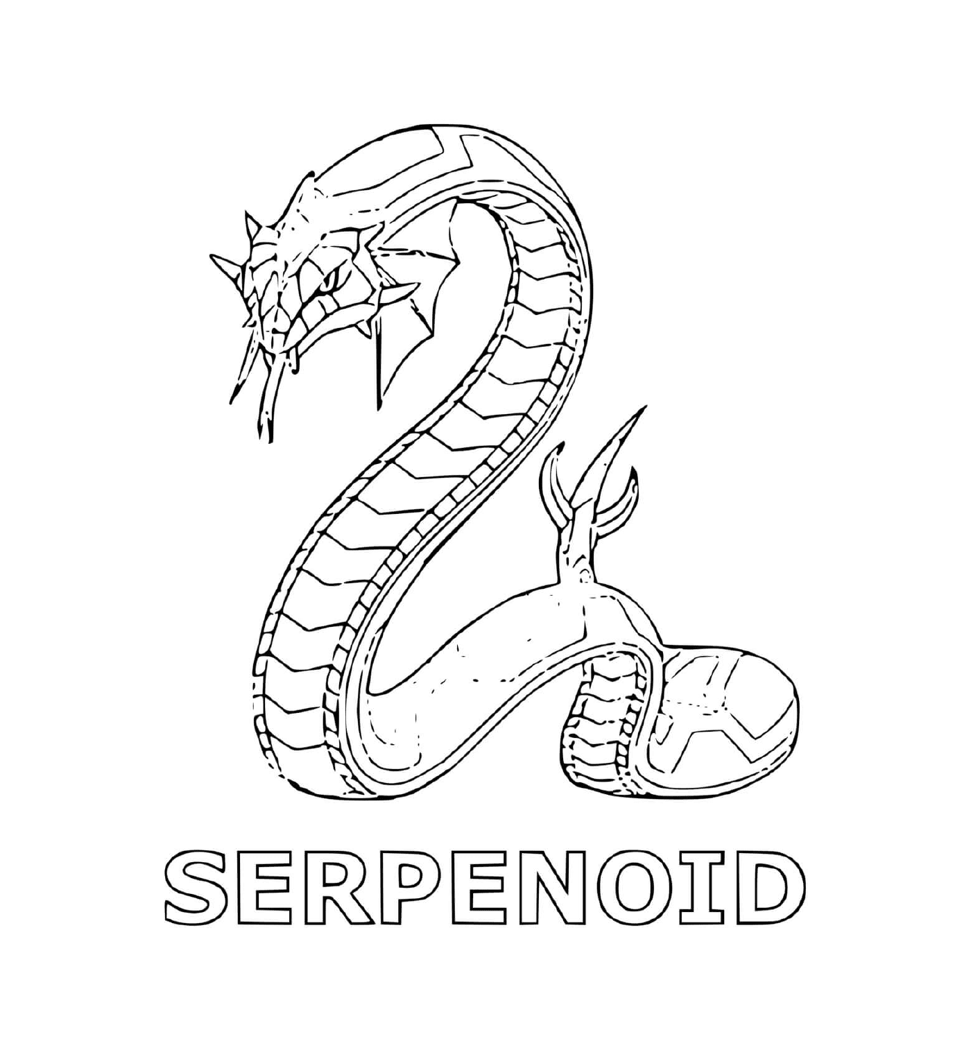  un serpente con la parola serpente sotto 
