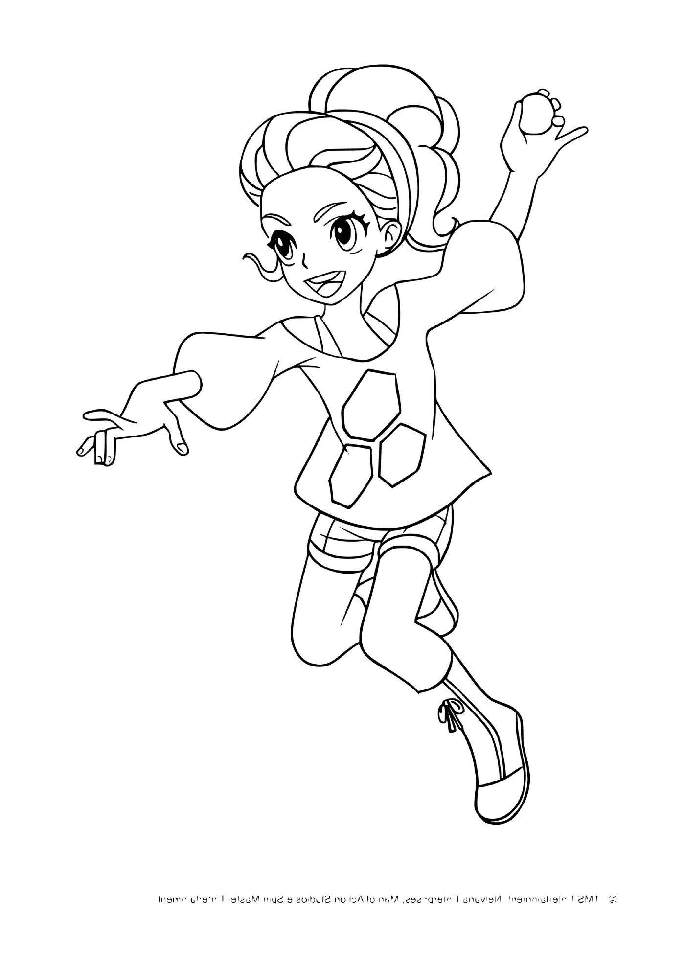  a girl jumping 