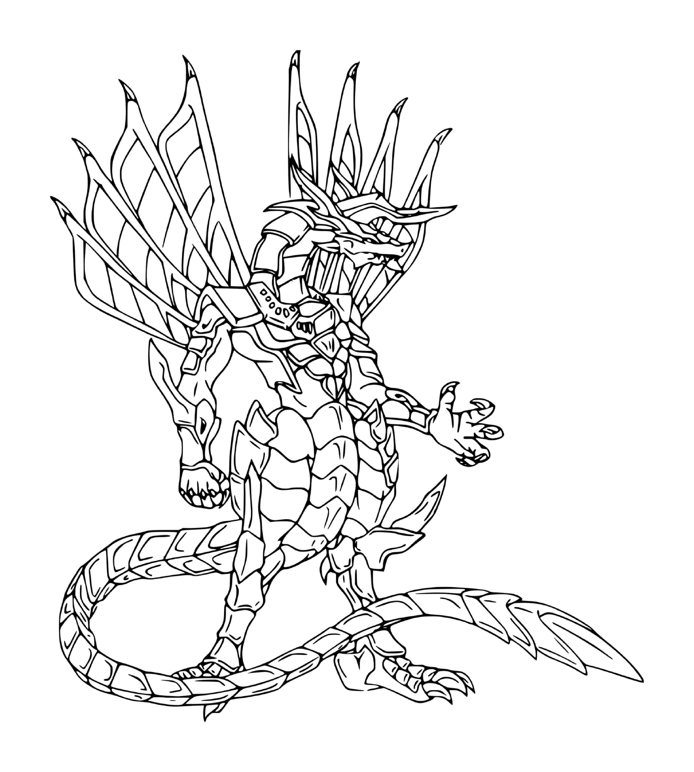  un dragón en el dibujo 