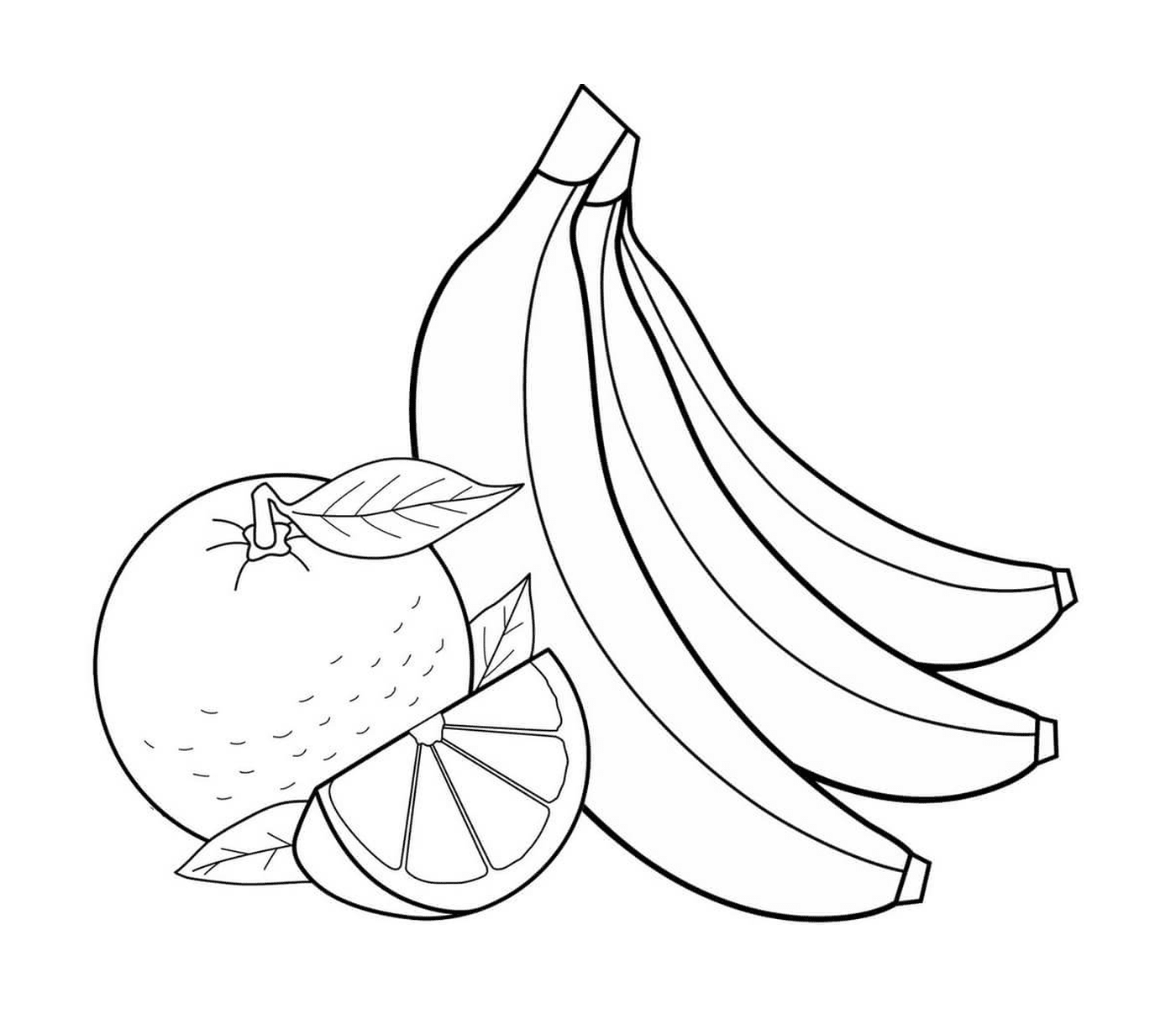  Яблоко, оранжевое и банан 
