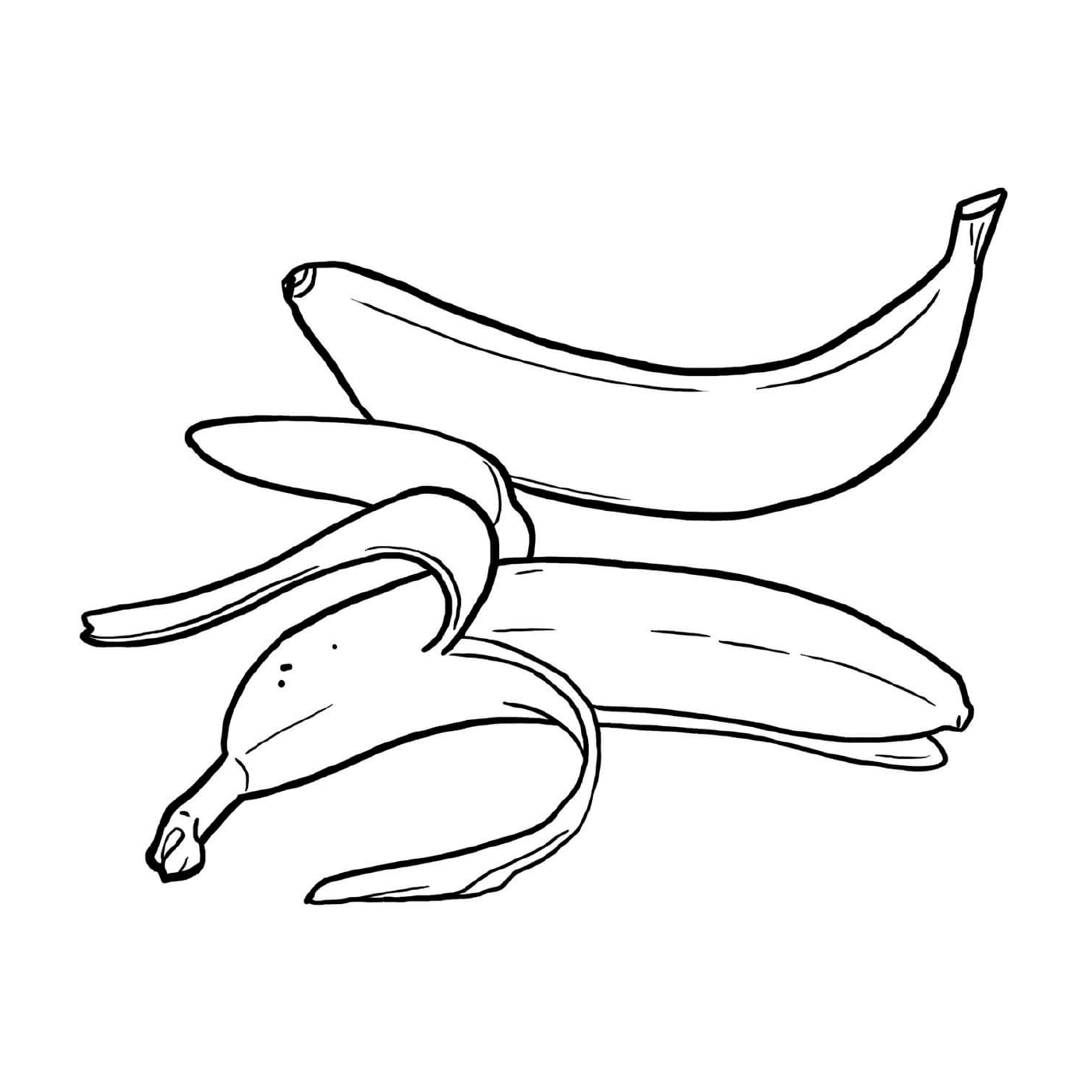  Several bananas placed on a table 