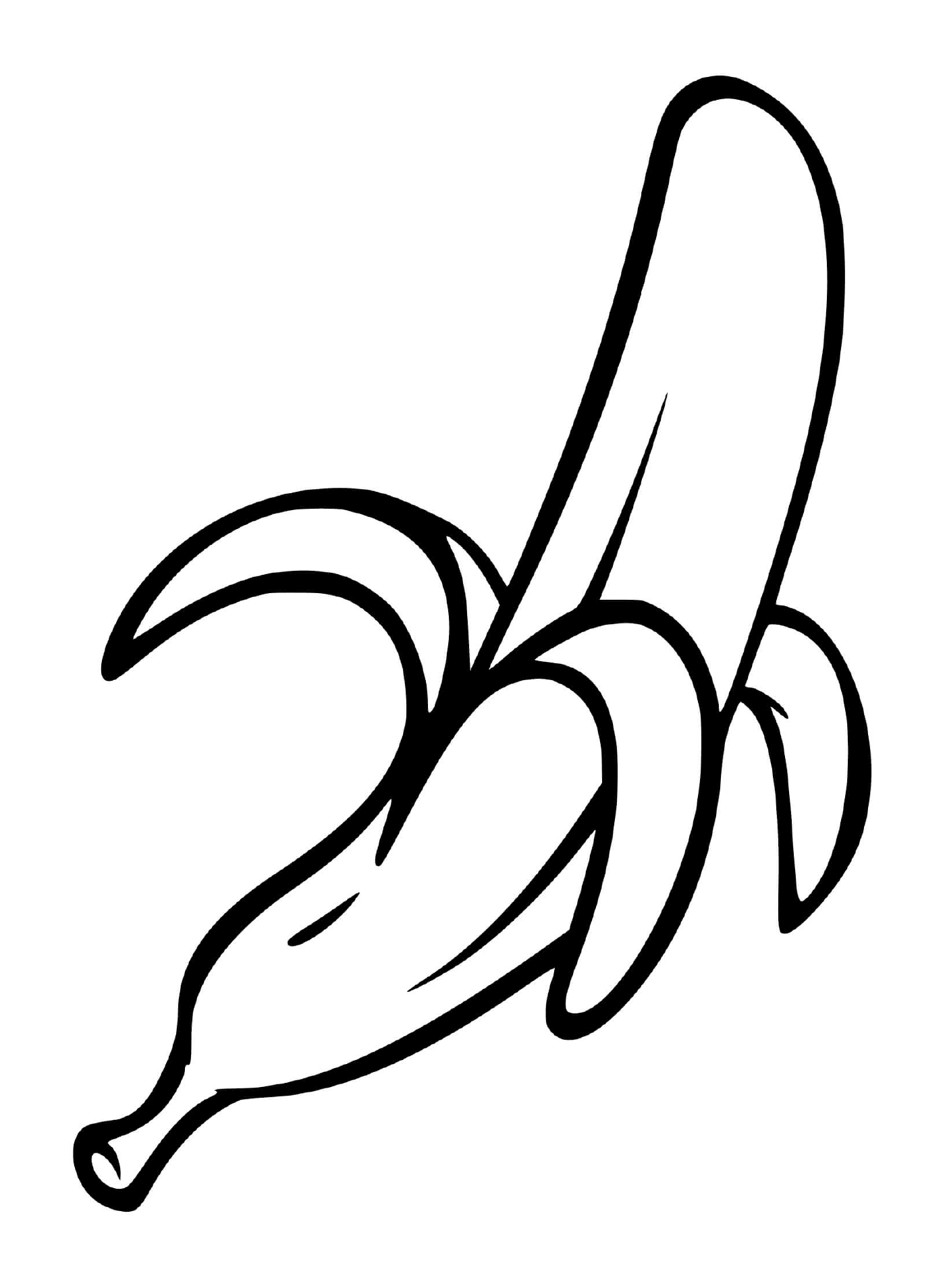  Eine geschälte Banane 