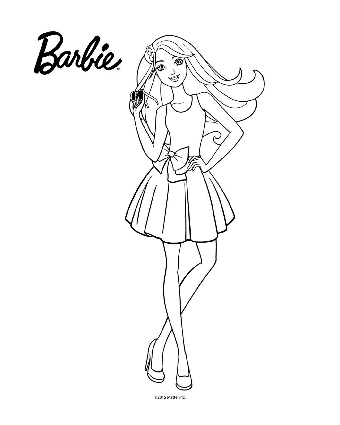  Barbie in einem Band Kleid 