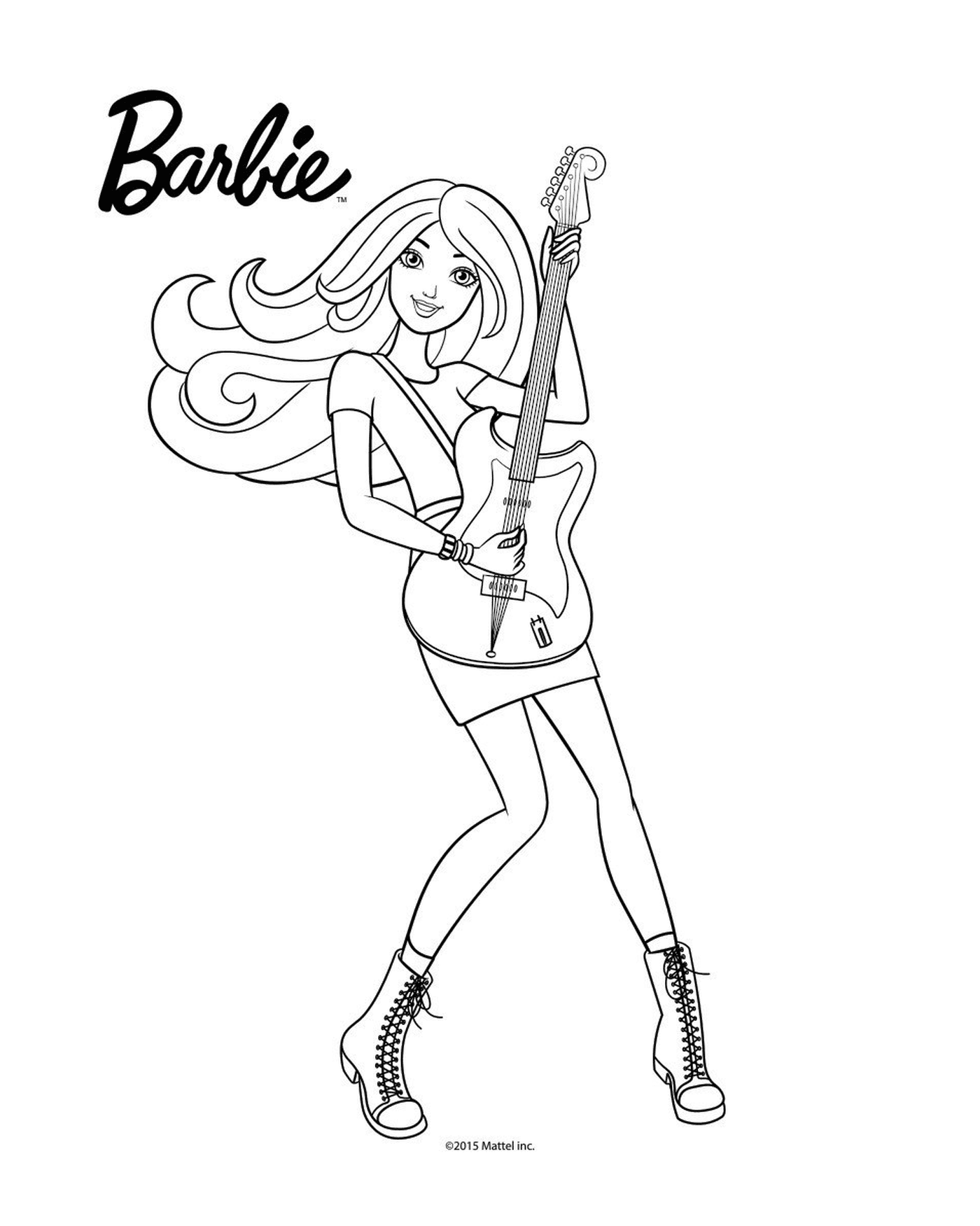  Barbie holding a guitar 