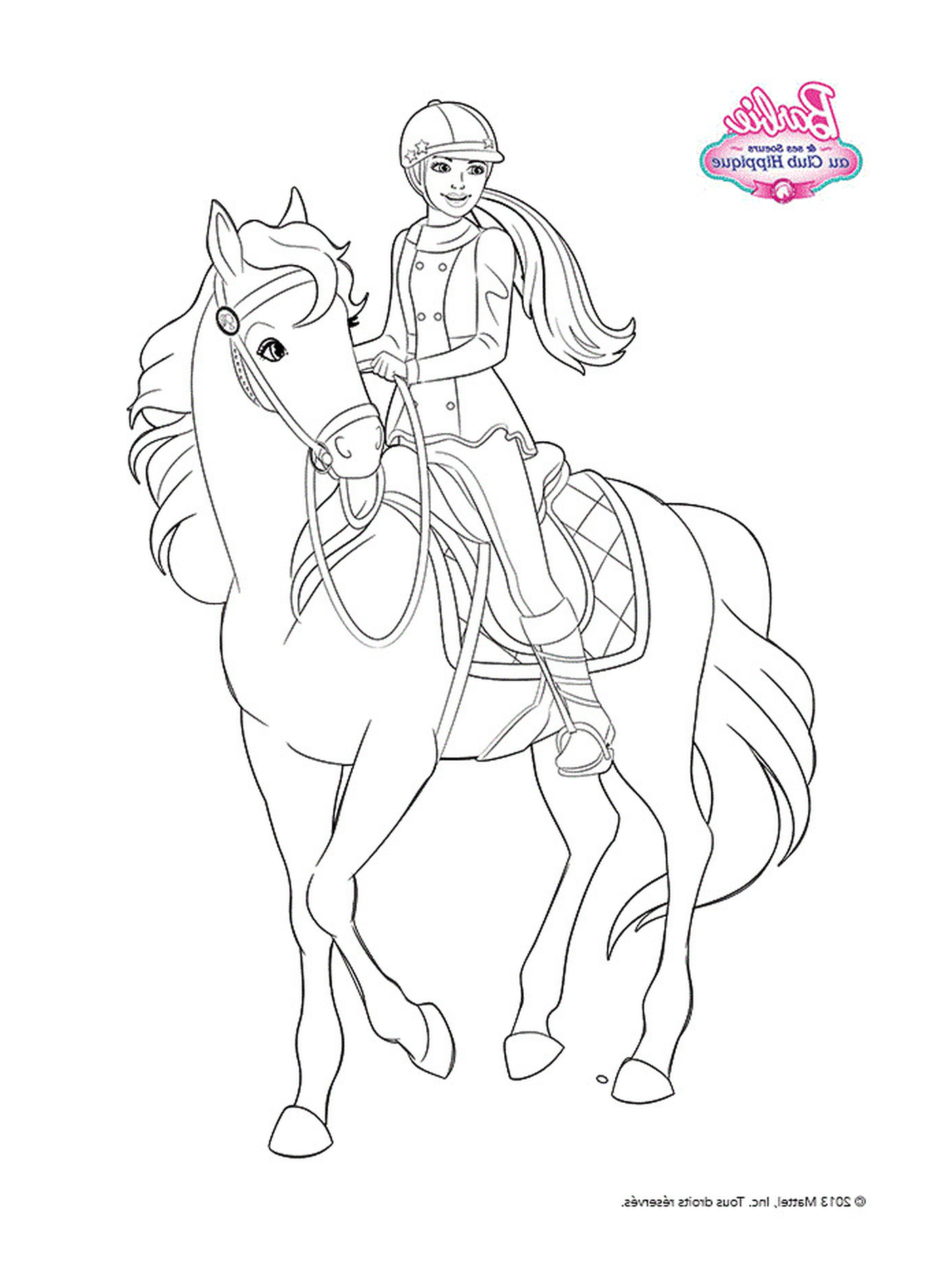 Barbie riding a horse 