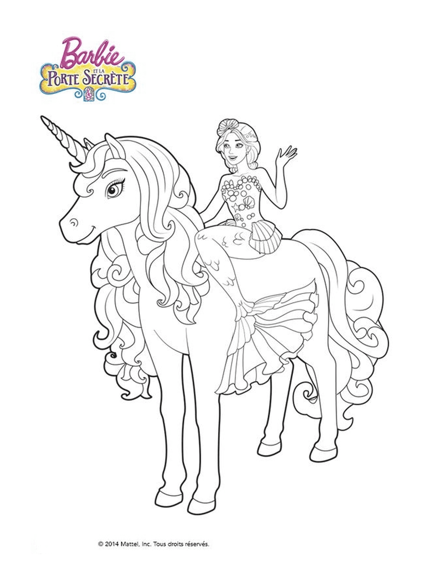  A princess riding a unicorn 