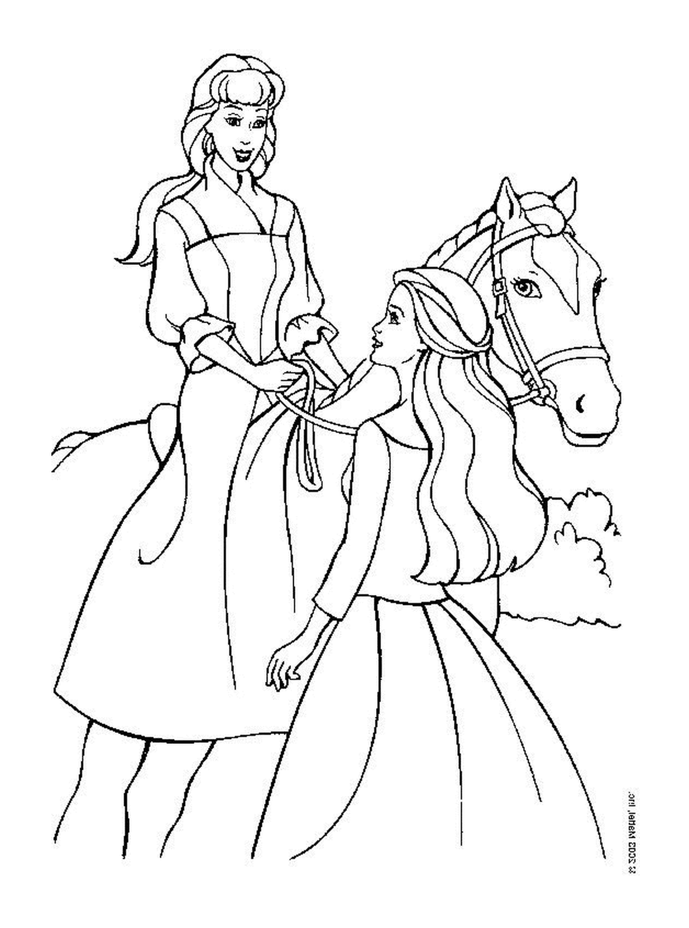  Barbie riding horse 