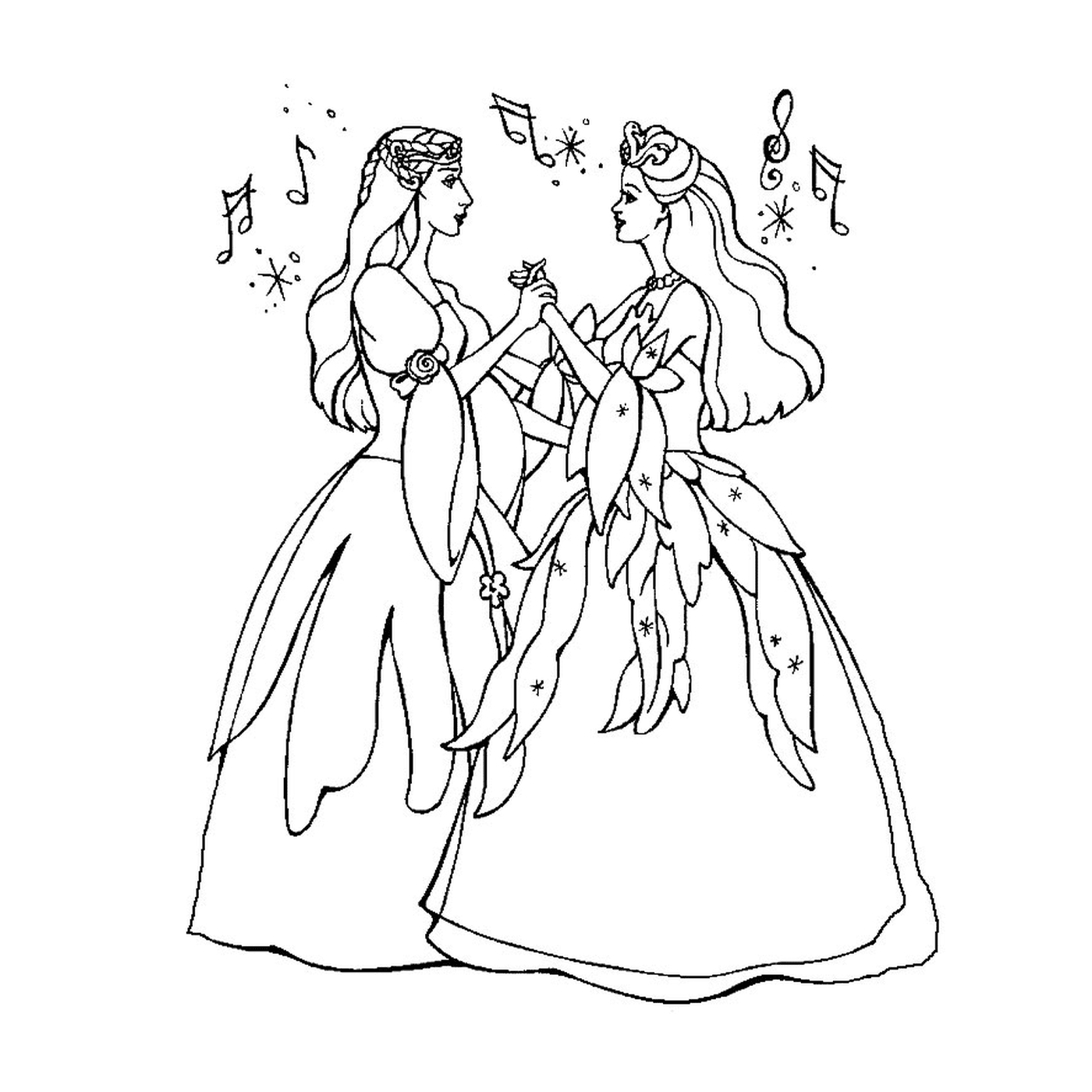  Two women dressed as fairies 