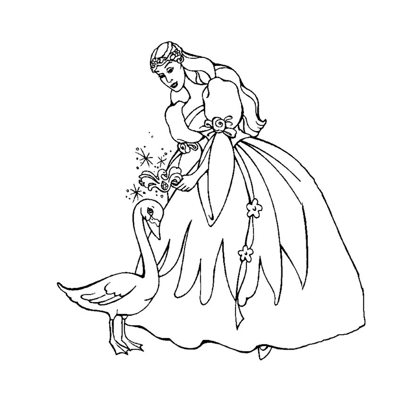  A swan and a princess 