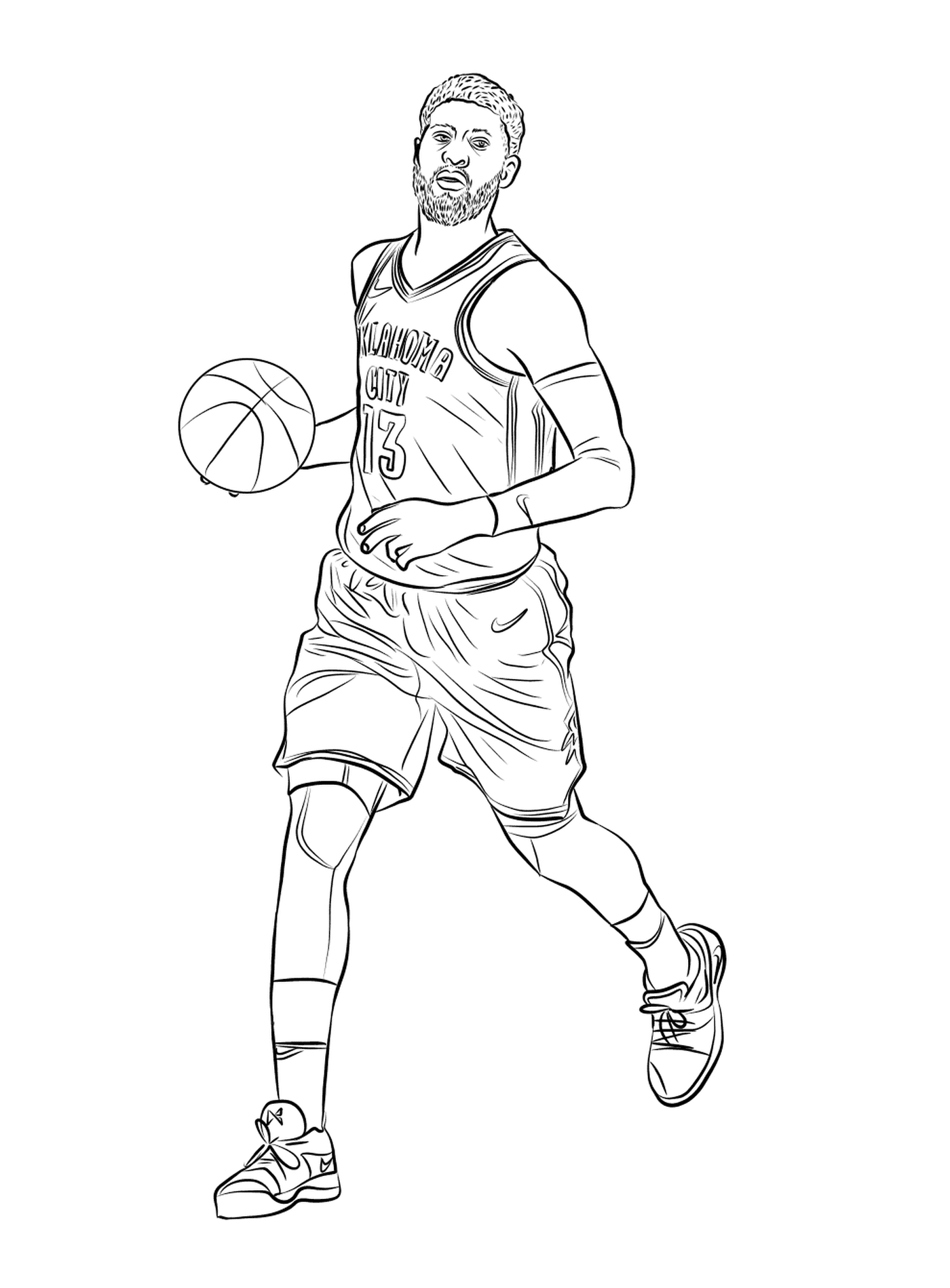  A man holding a basketball in his hand 