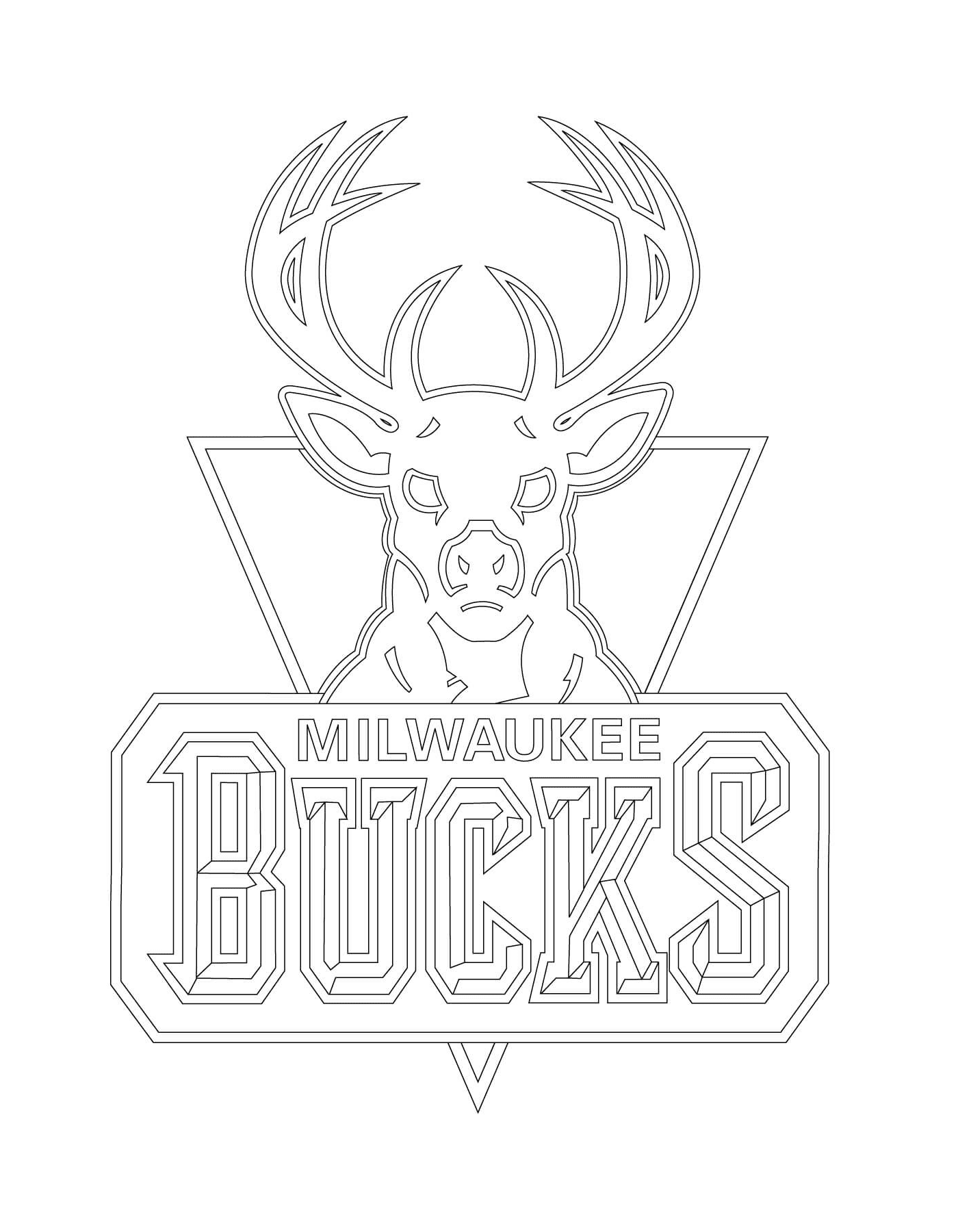  The logo of the NBA Milwaukee Bucks 