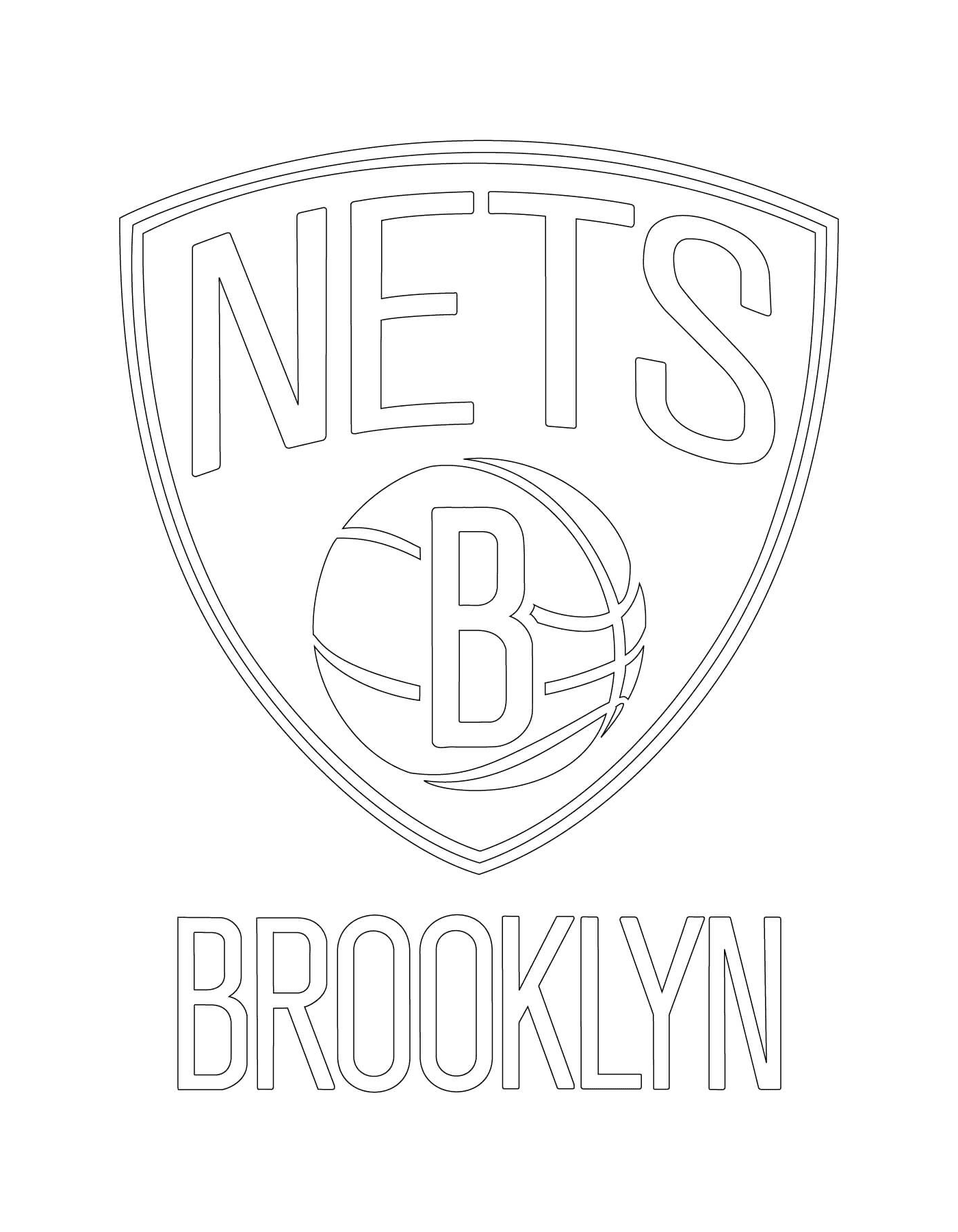  Logo Brooklyn Nets, squadra di basket 