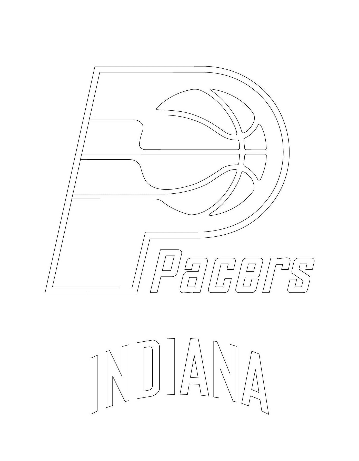  Logo Indiana Pacers, squadra di basket 