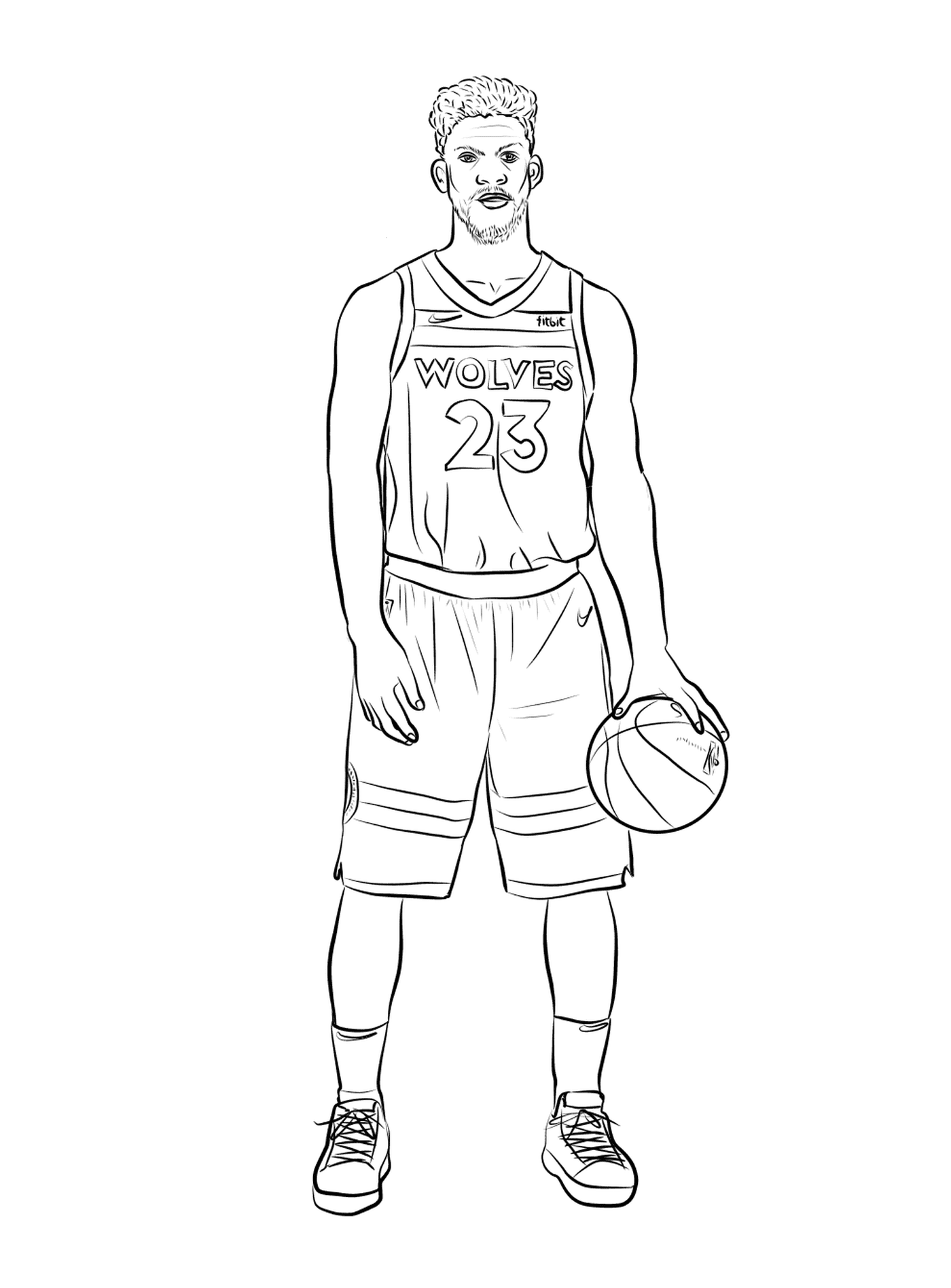  Джимми Батлер держит баскетбольный мяч 