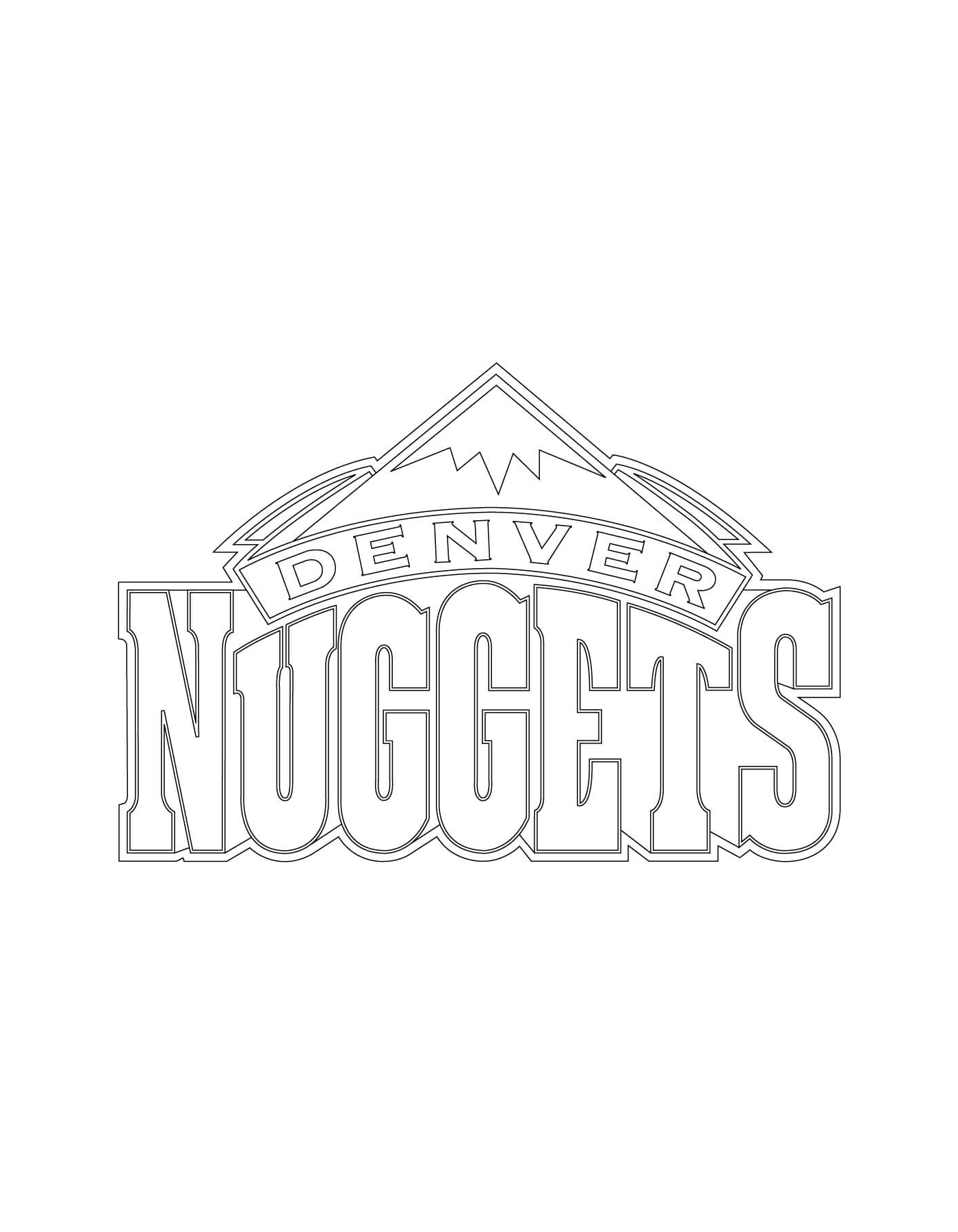  Il logo Denver Nuggets, squadra di basket 
