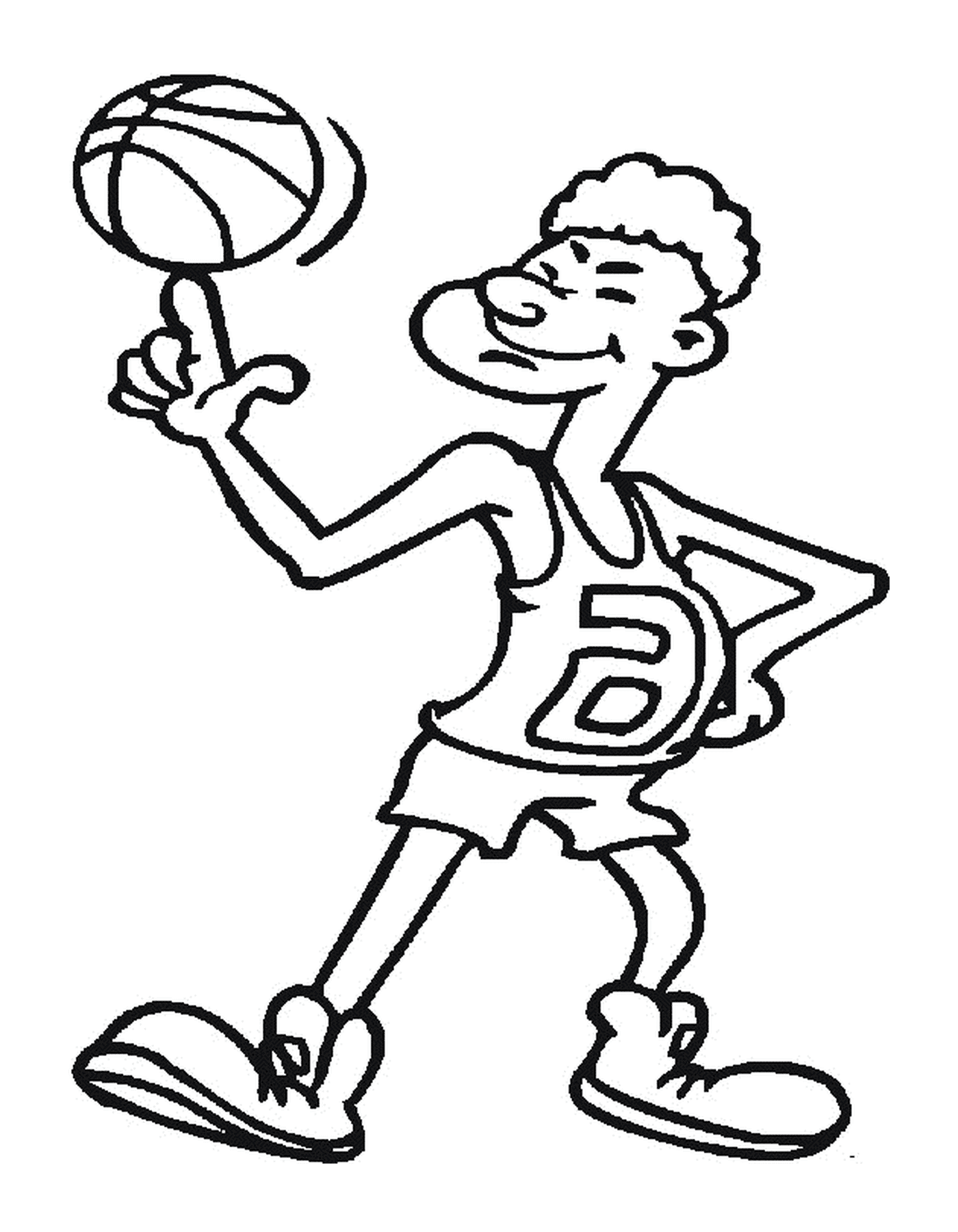  Jugador haciendo malabares con un baloncesto 
