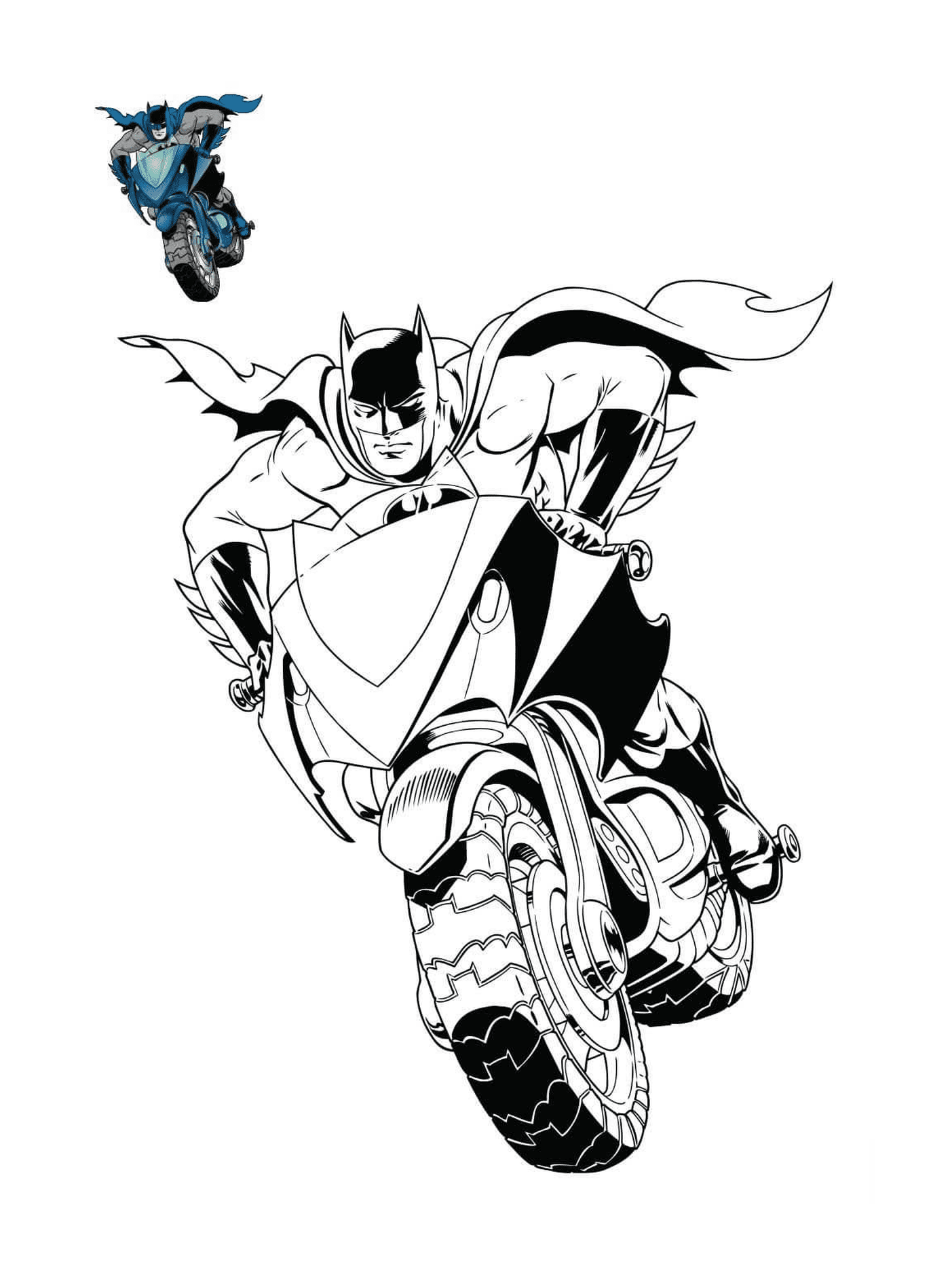  Batman su una motocicletta DC Comics 