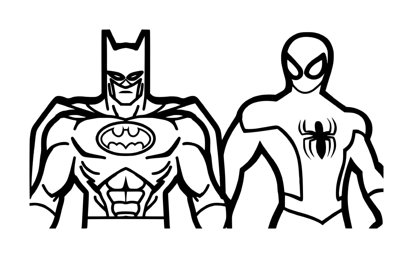  Batman and Spiderman, superheroes 