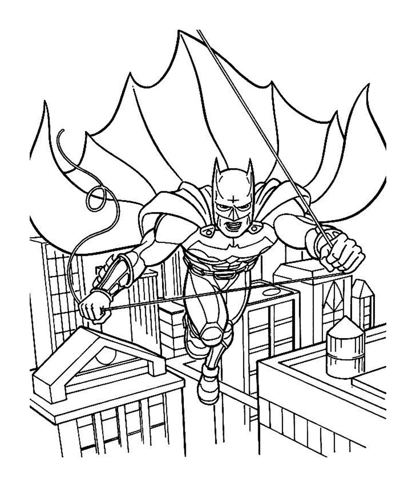  Batman fliegt in der Luft 