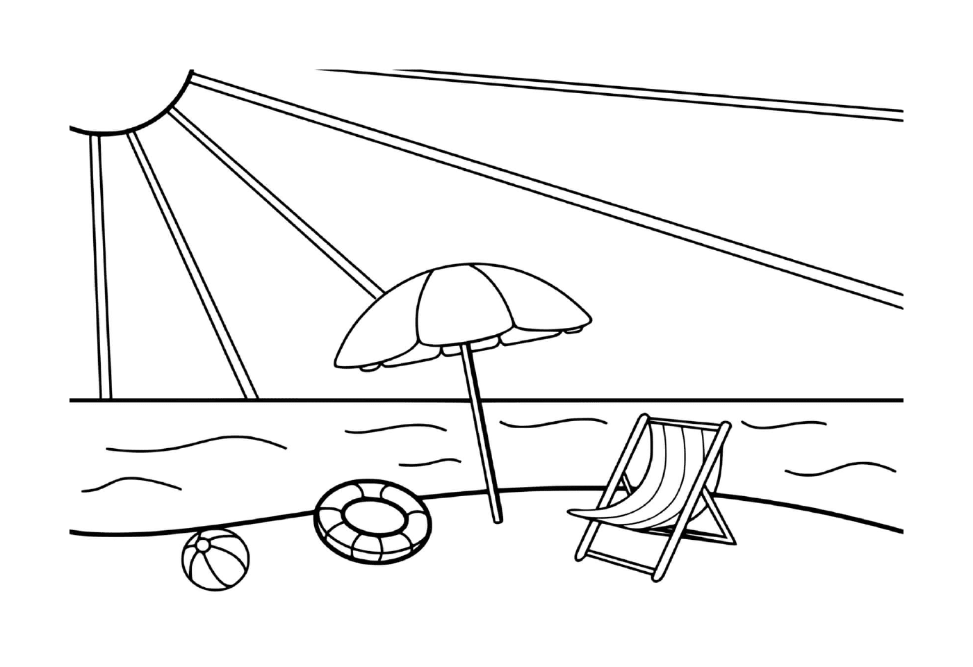  Una spiaggia soleggiata per le vacanze 