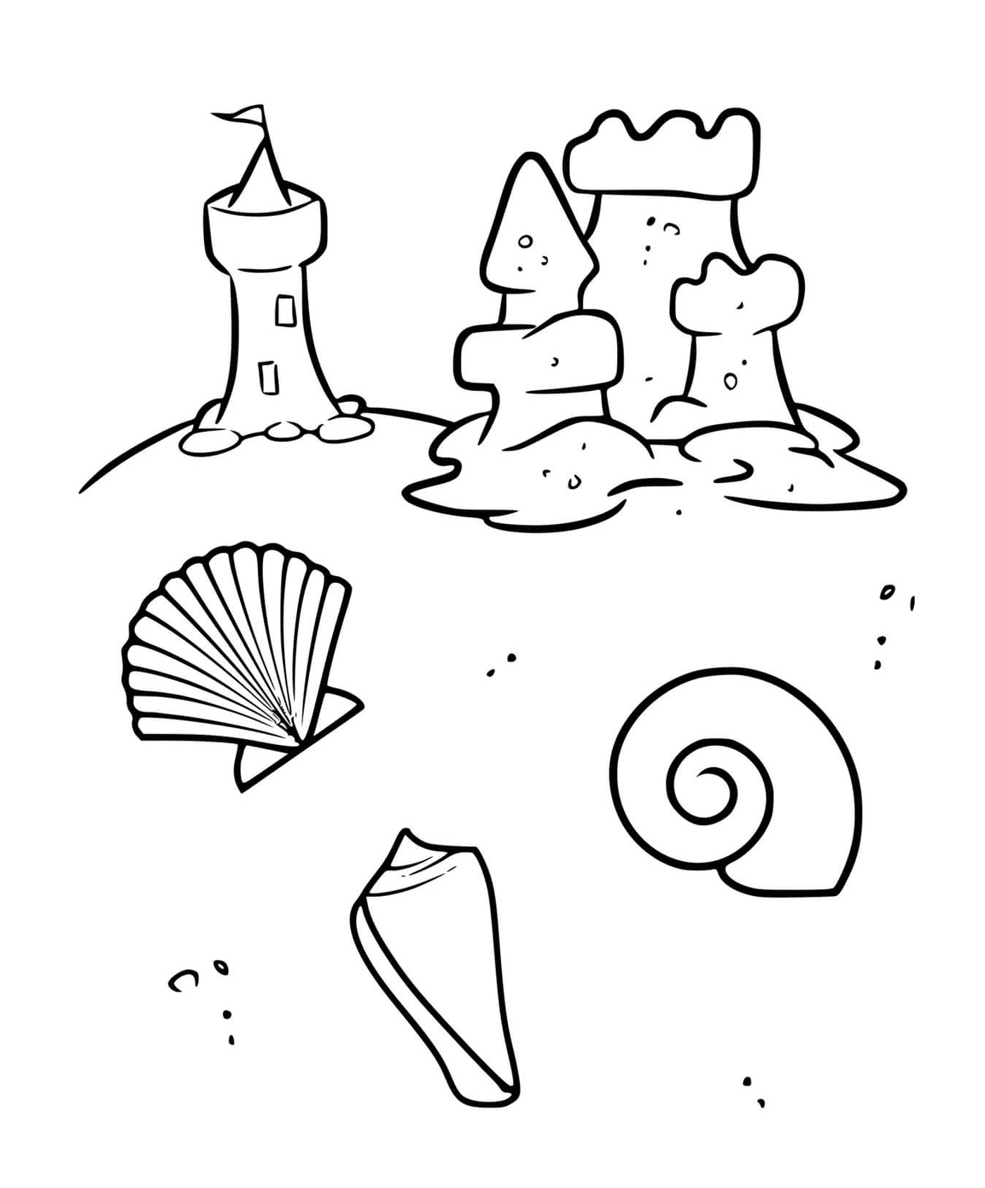 Conchas y castillos de arena 