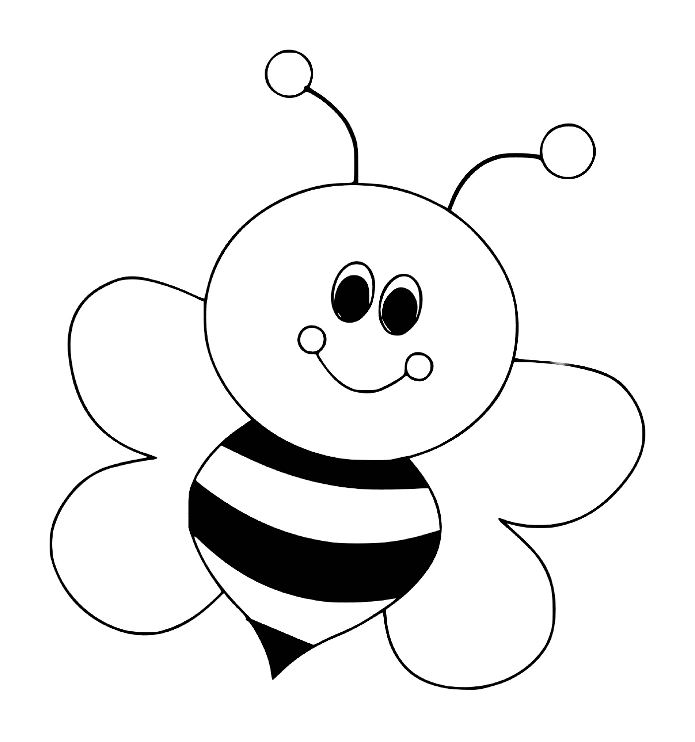  Adorable abeja sonriente 
