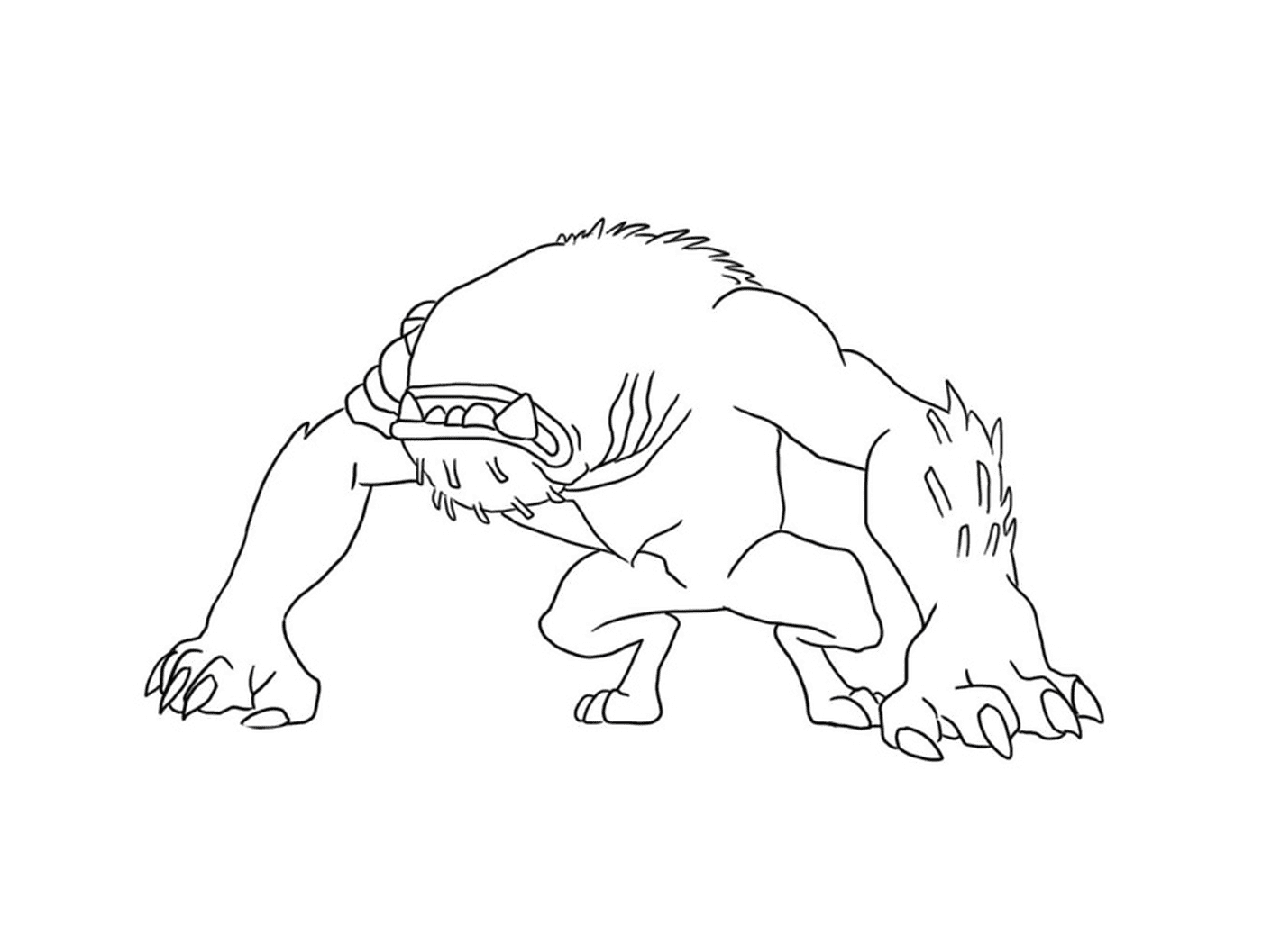  A werewolf in an online drawing style 