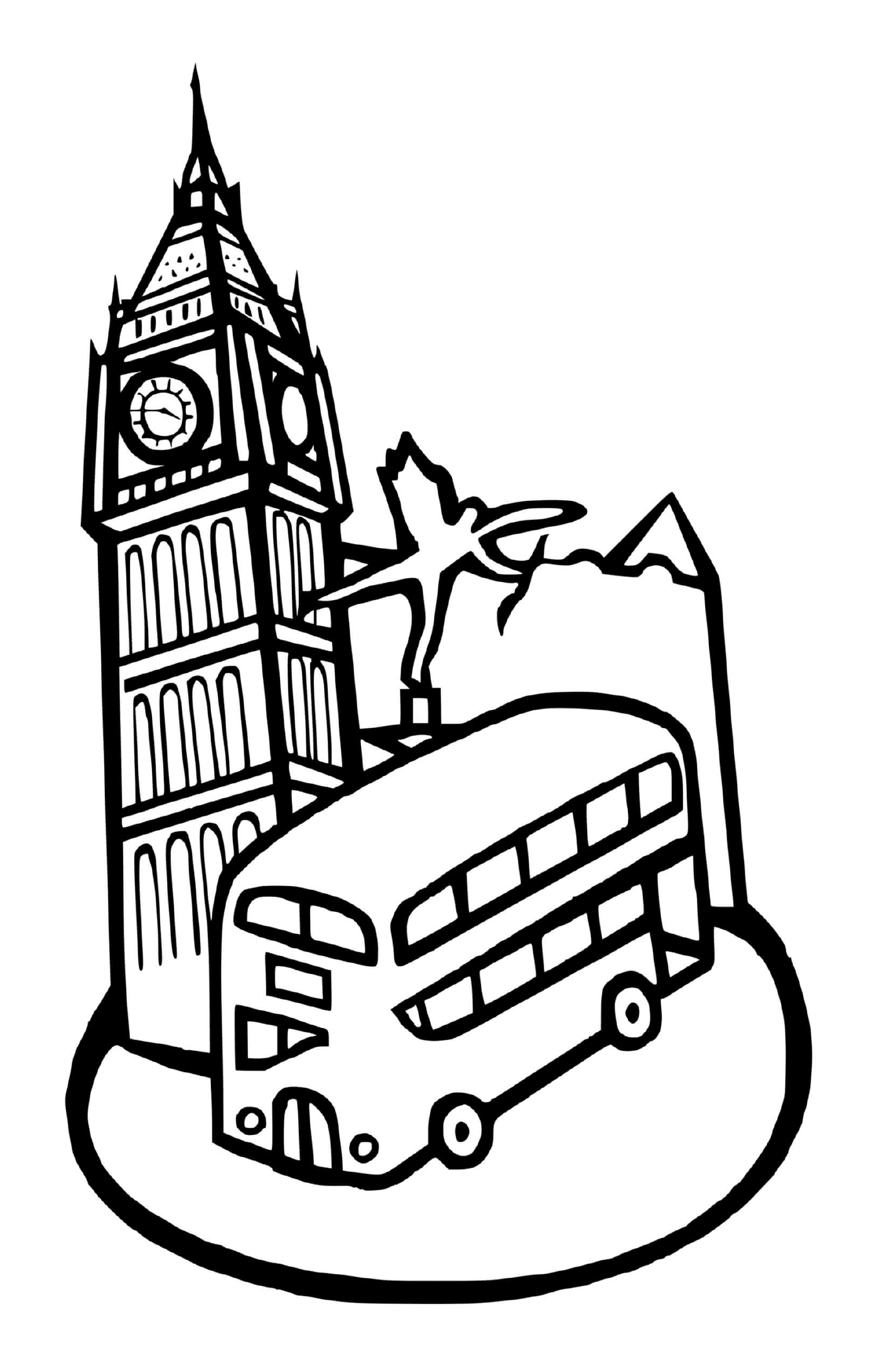  Big Ben clock bus red England 