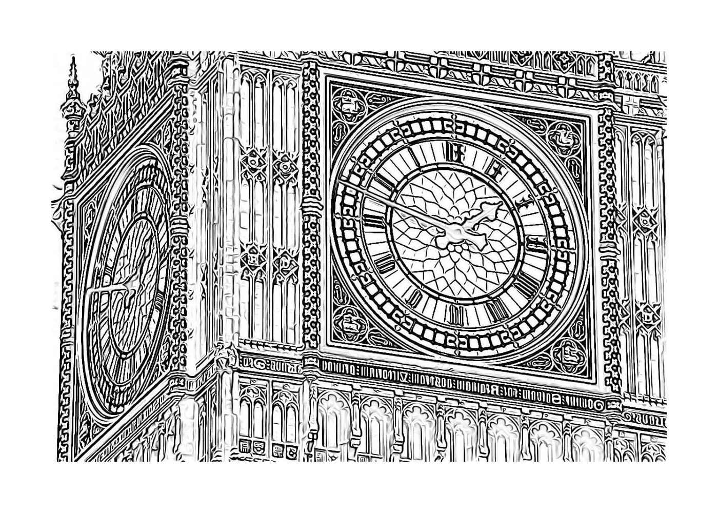  Orologio Big Ben in cima alla Torre Elisabetta 