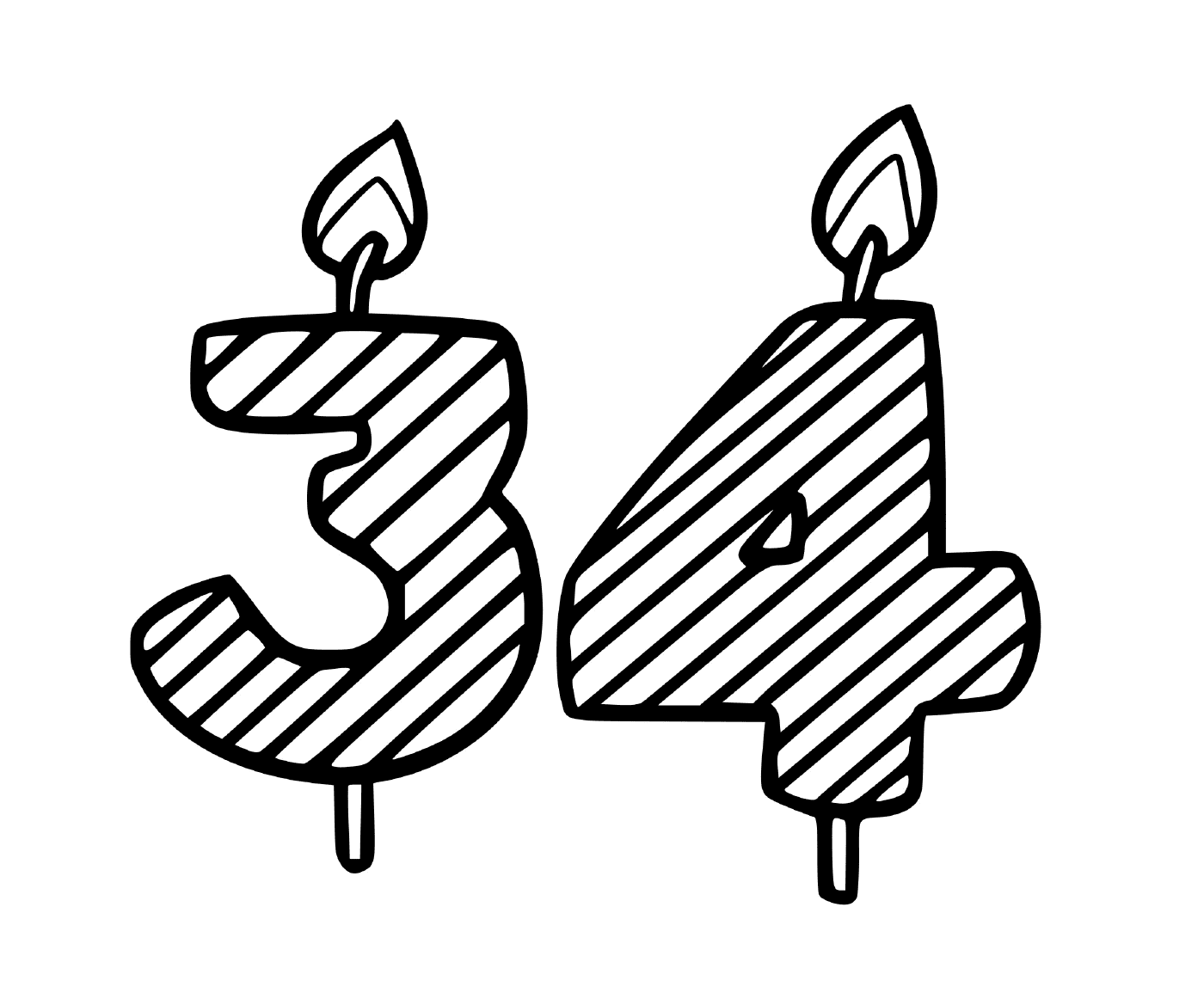  A candle in the shape of the figure 3 4 