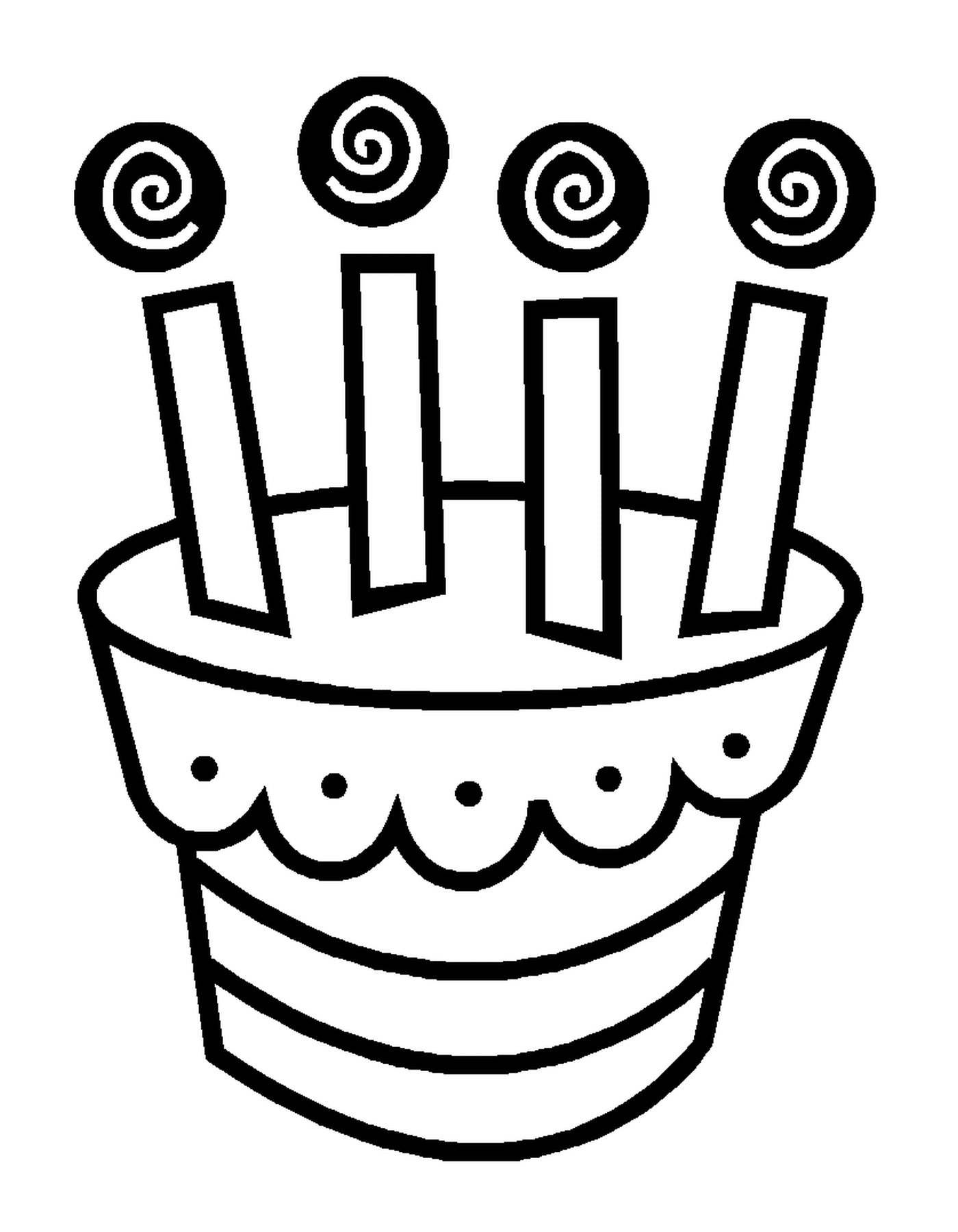  Торт в день рождения 