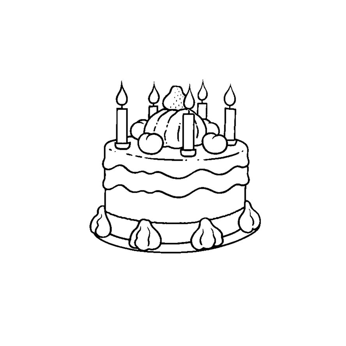  un pastel de cumpleaños 