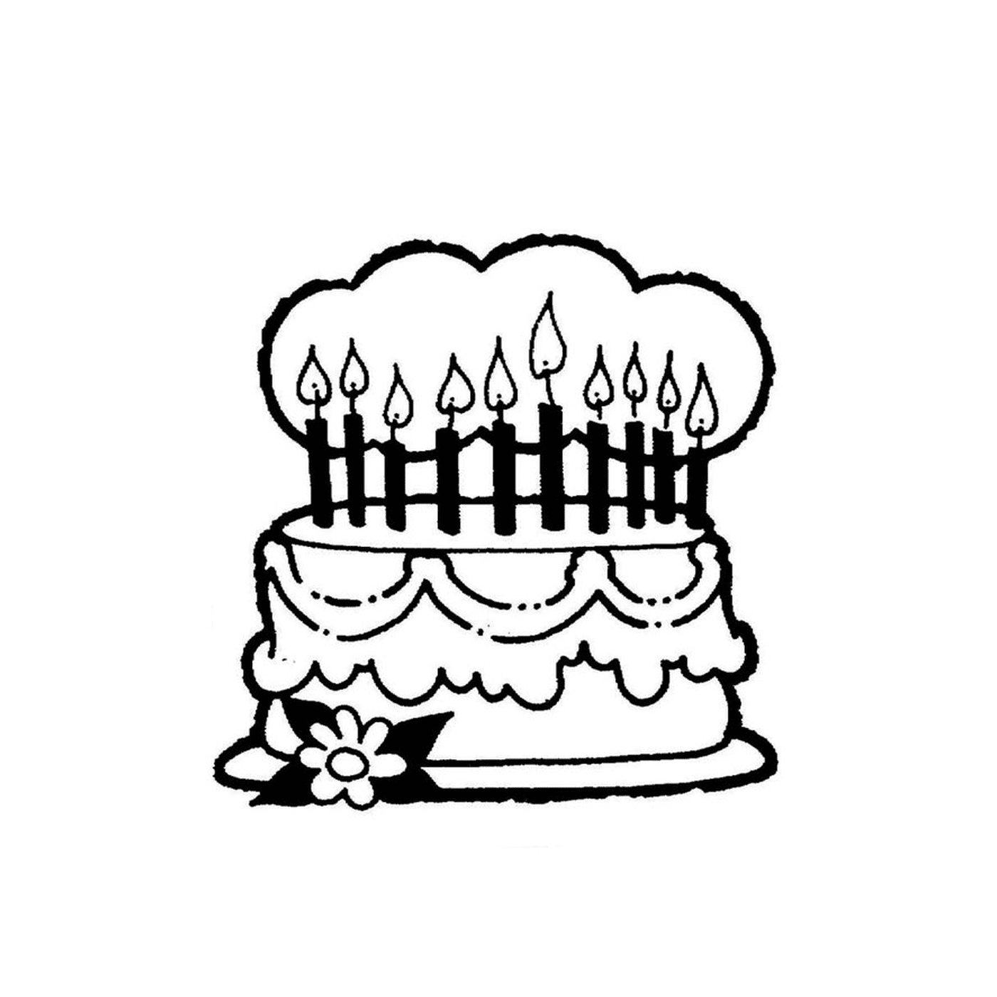  un pastel de cumpleaños 