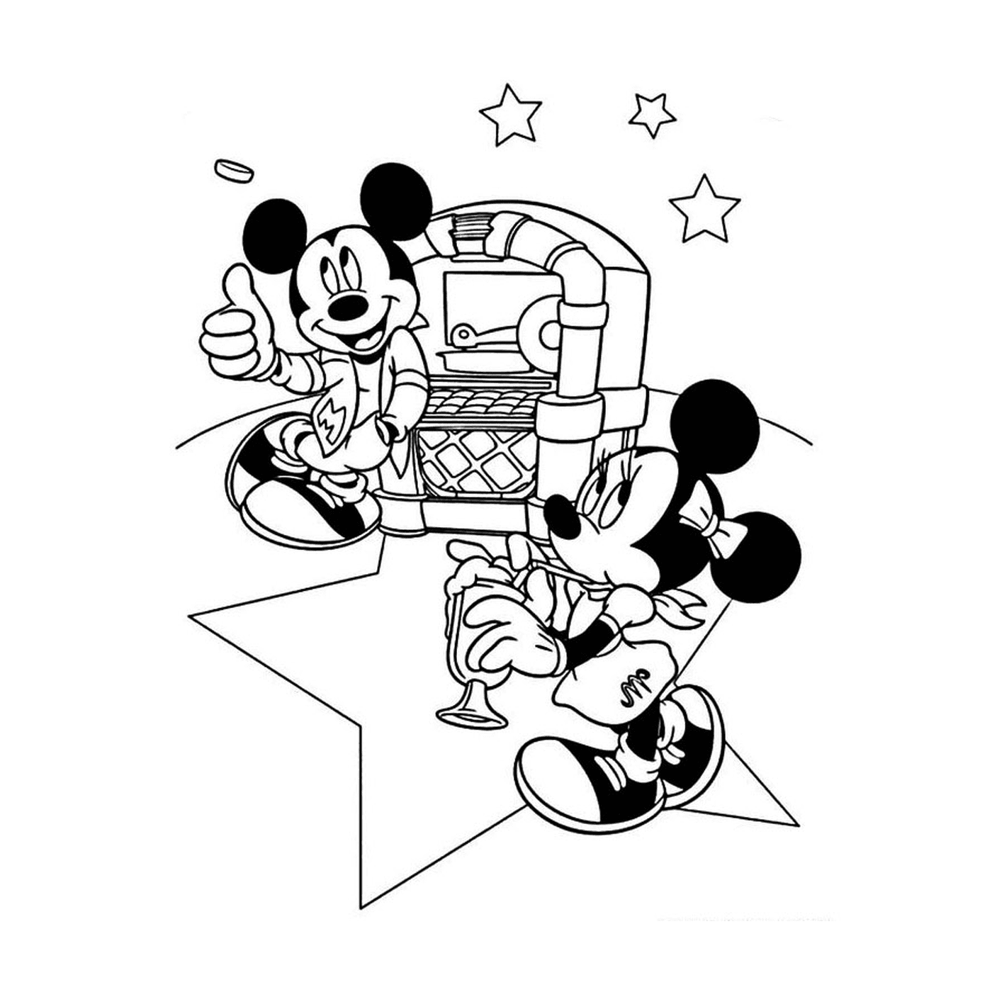  Mickey Mouse and Minnie Mouse 