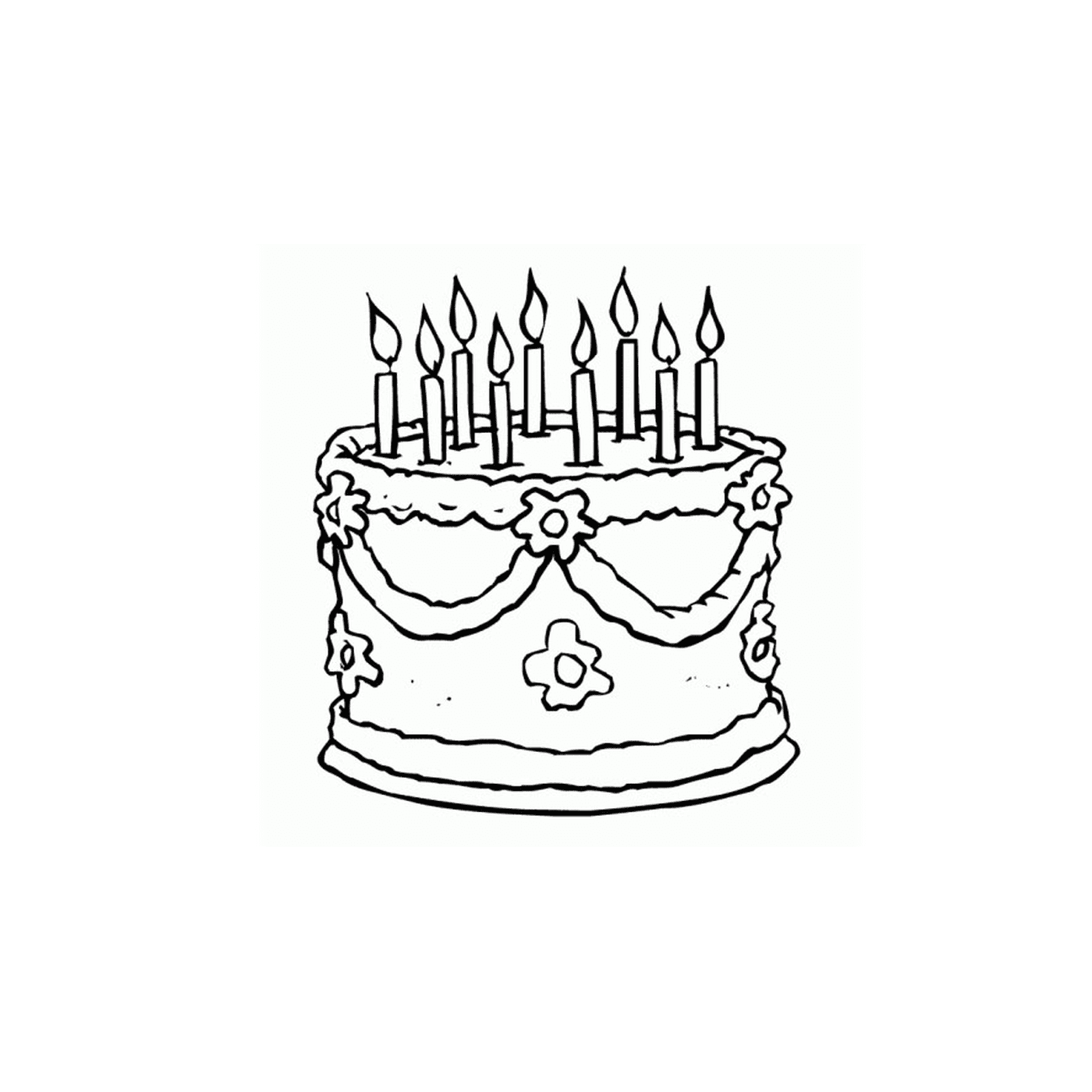  День рождения торт со свечками 