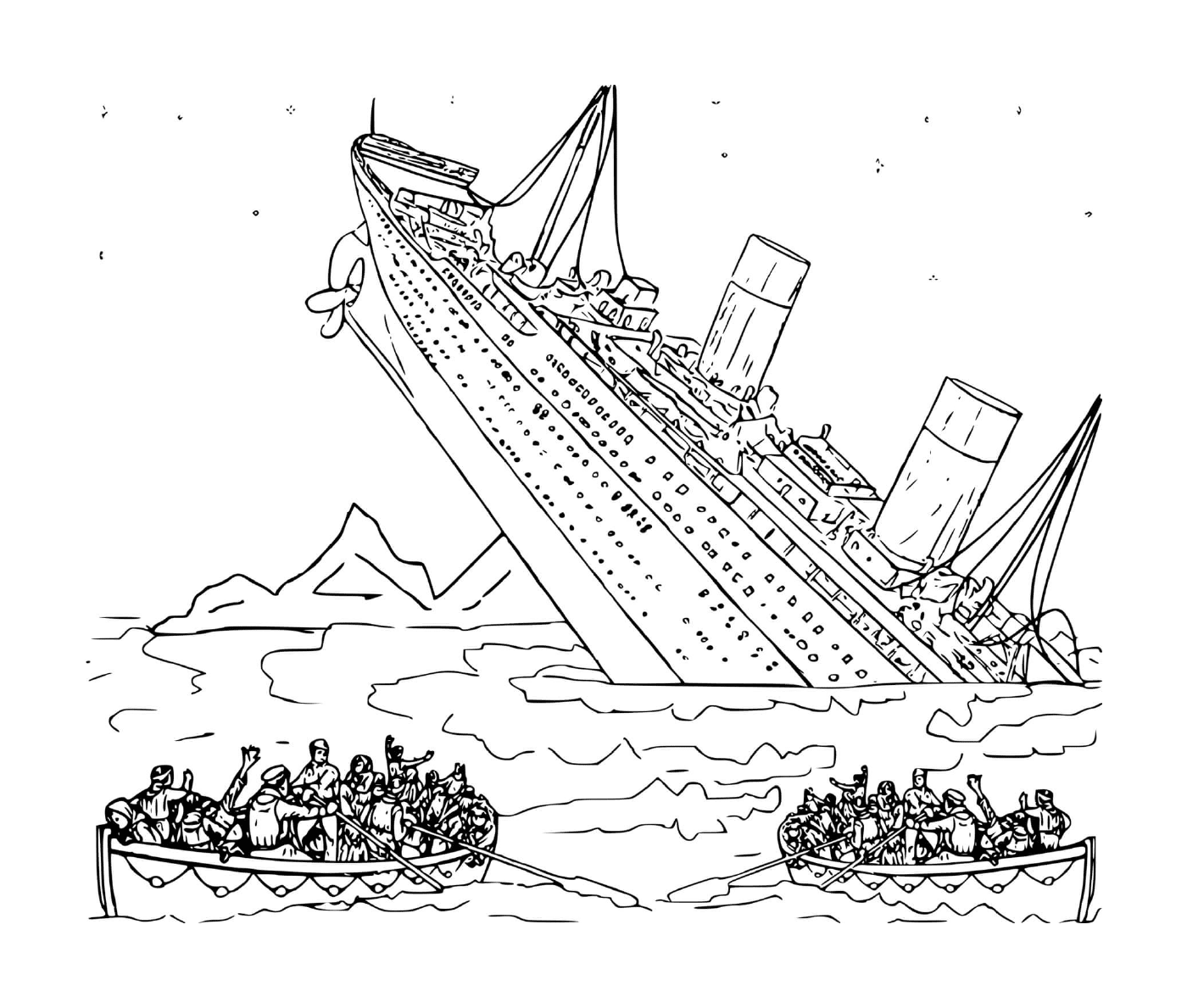  Ein Boot im Wasser mit Leuten an Bord 