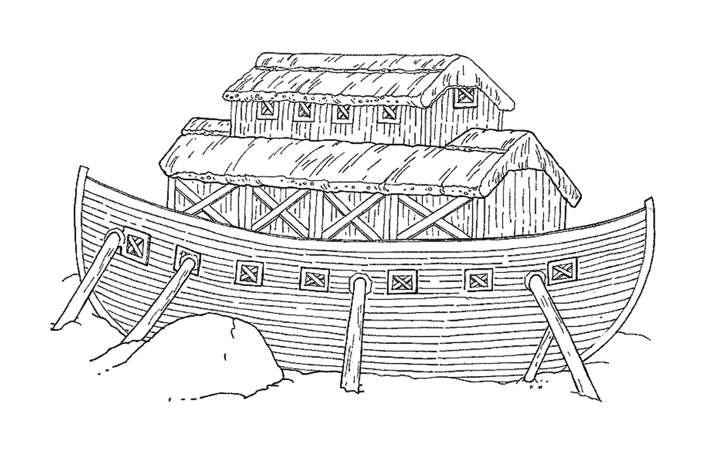  An old wooden boat 
