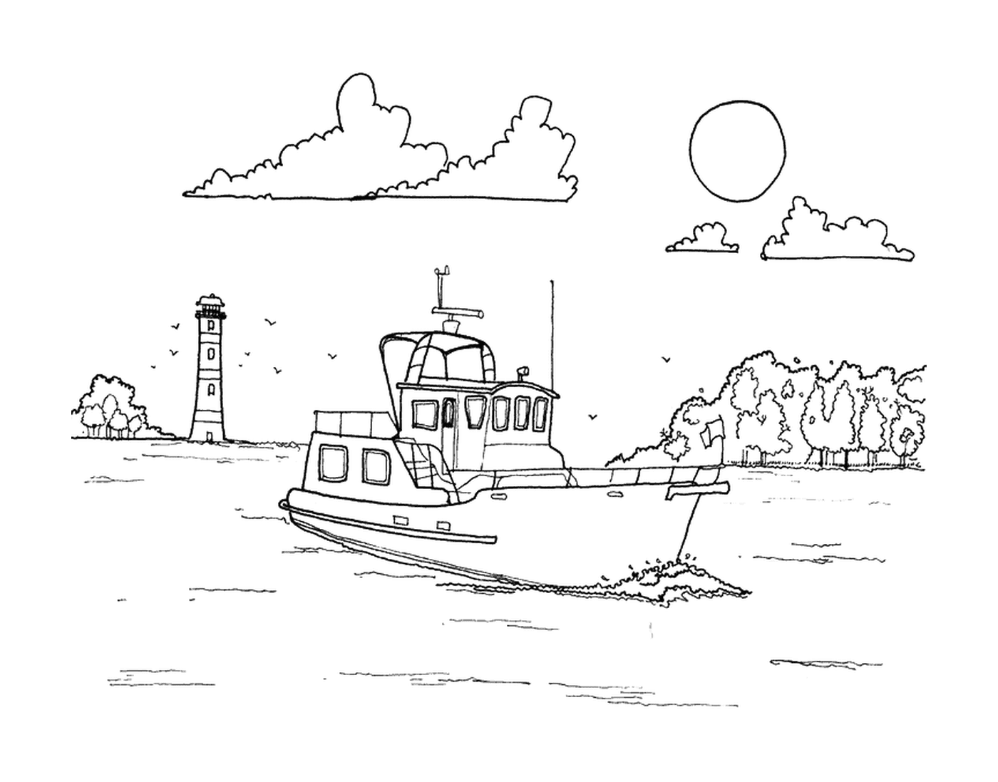  Un barco regresando al puerto 