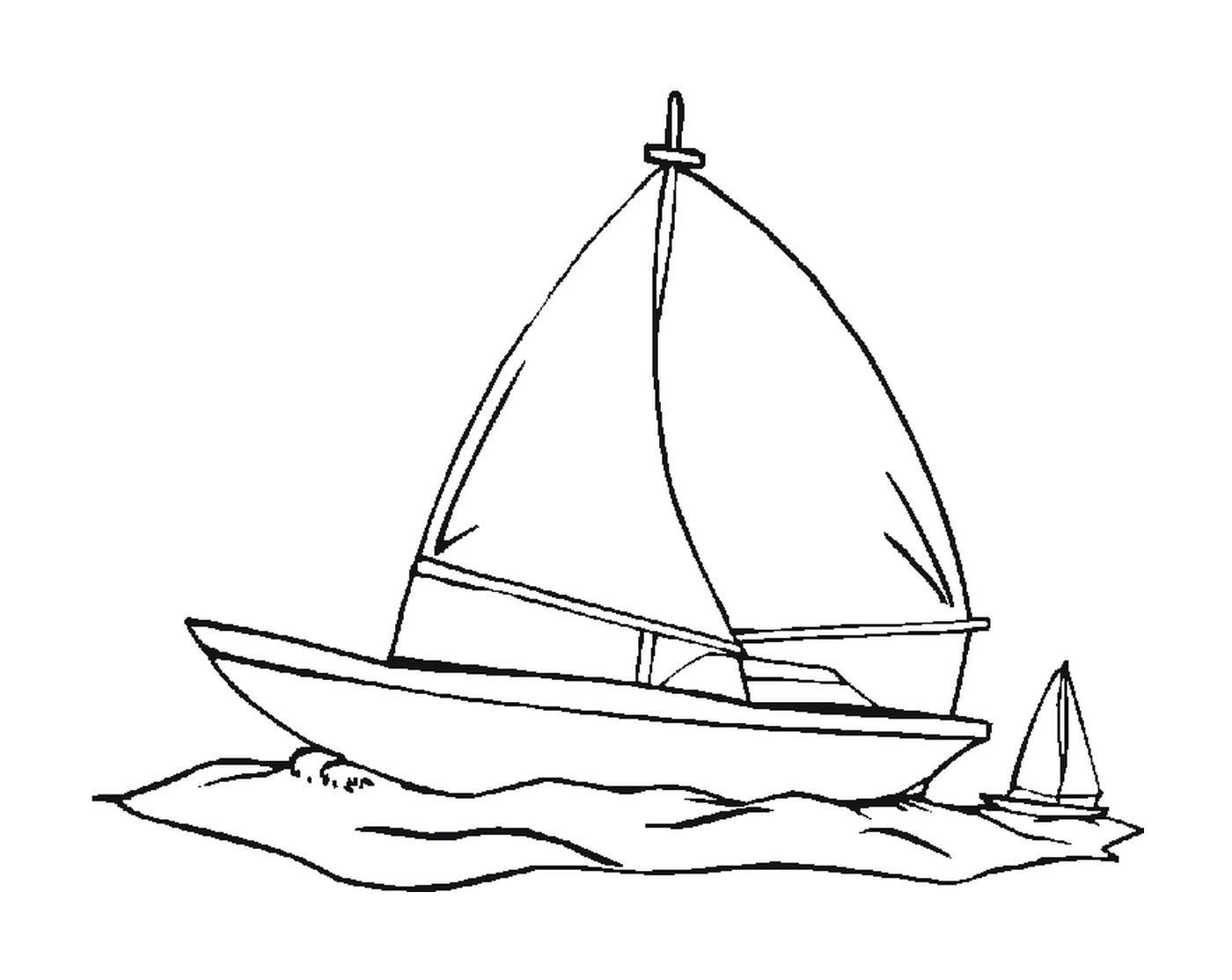  Two sailboats floating on the ocean's water 