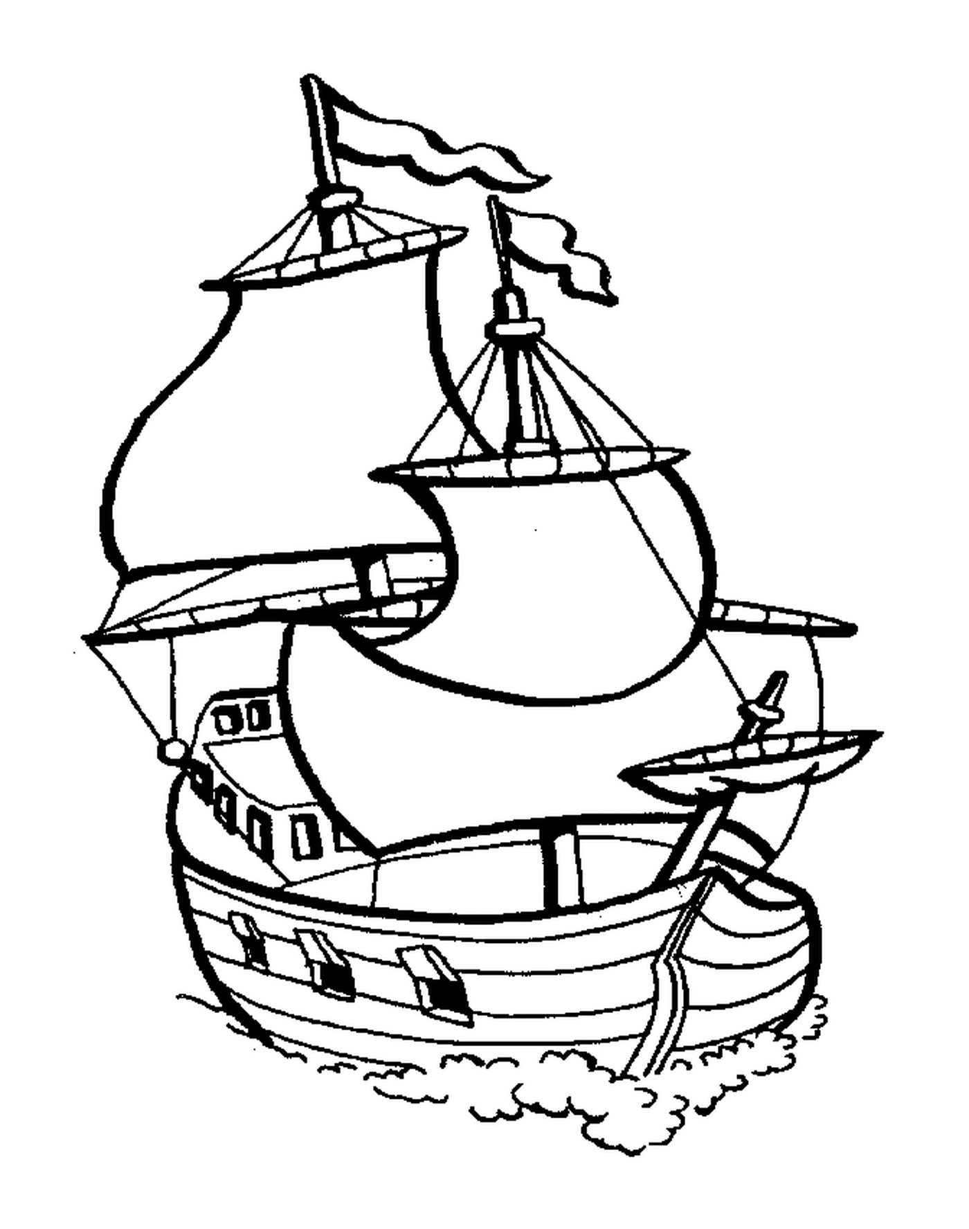  A sailboat 