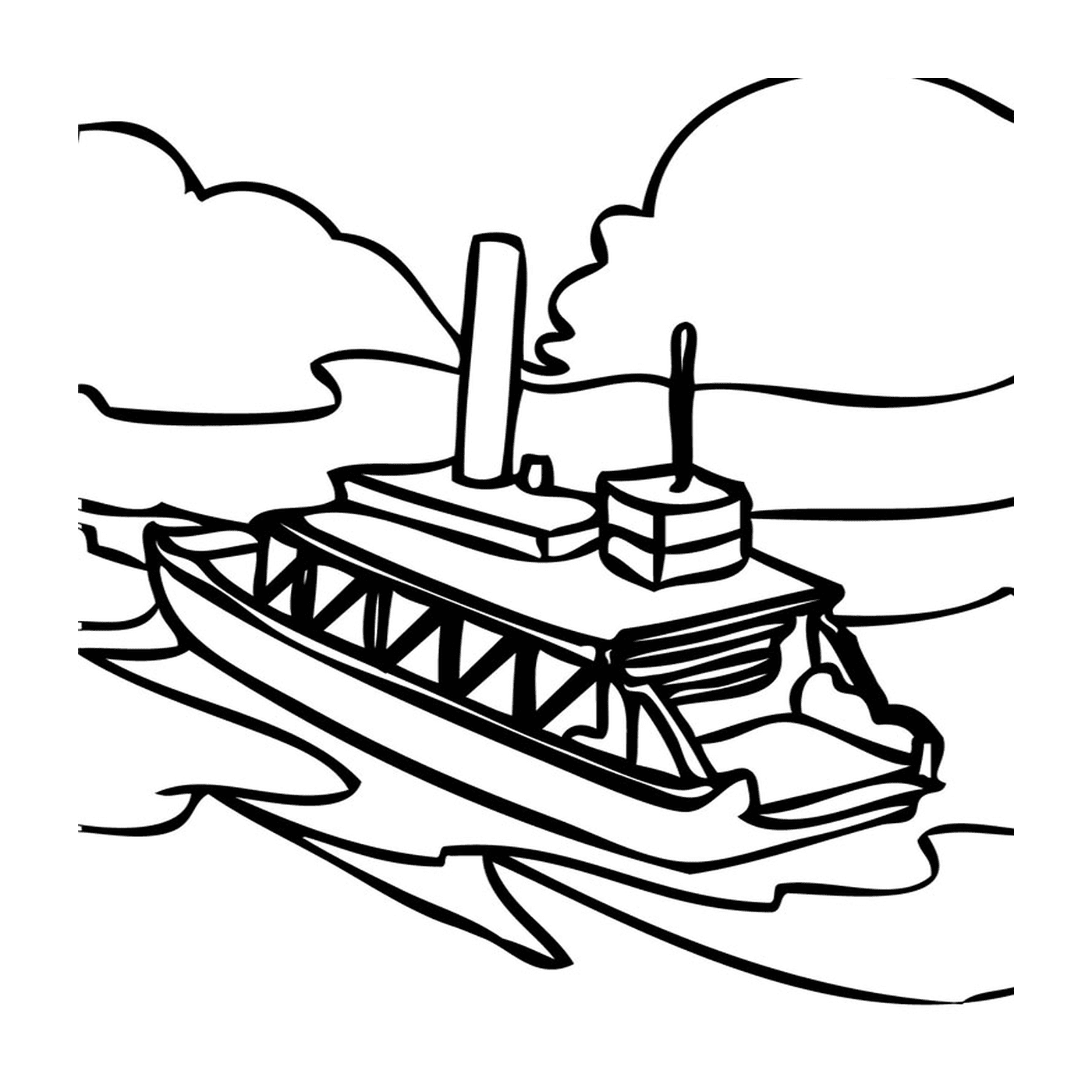  Ein Mouche-Boot auf dem Wasser 