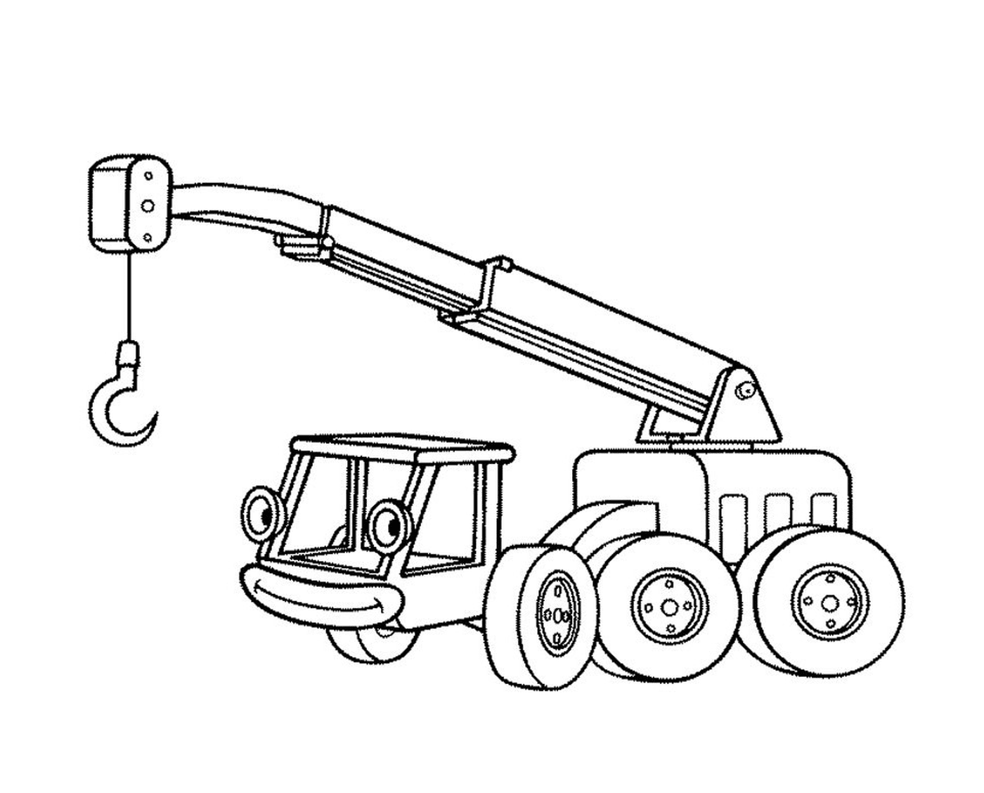  A crane truck 