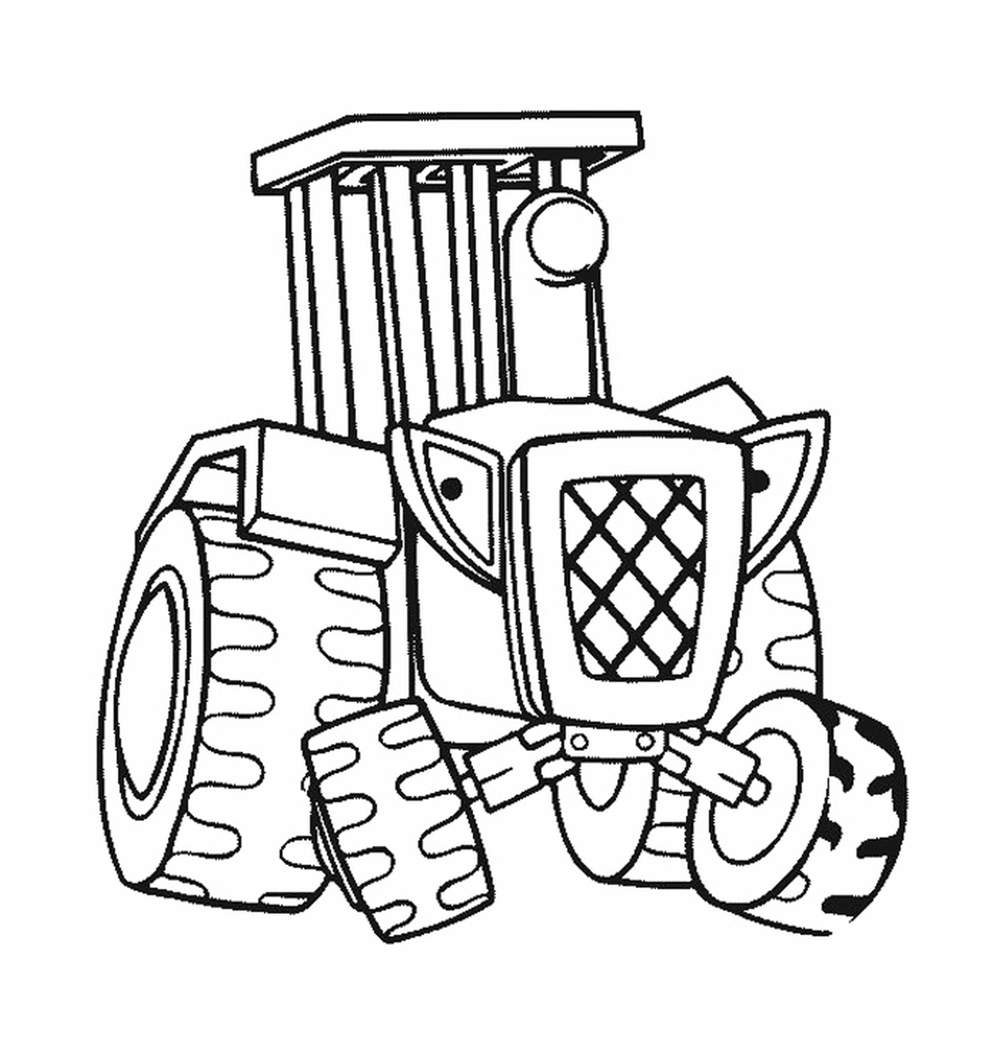  Un tractor representado en un dibujo 